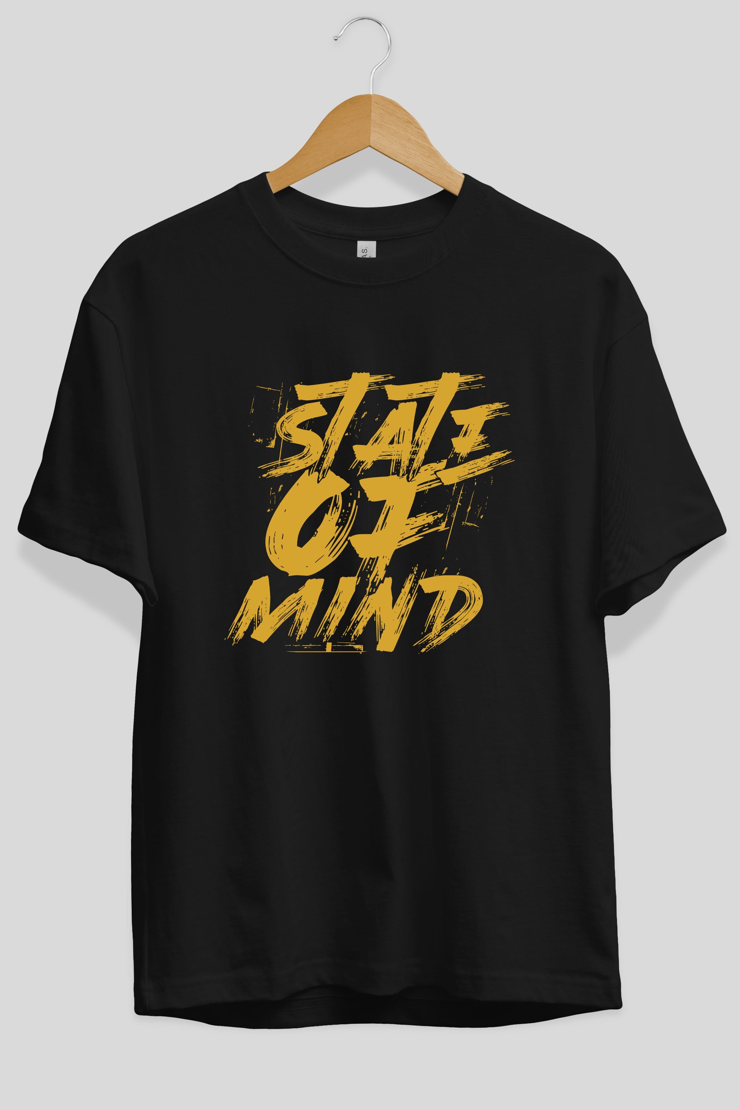 State on Mind Ön Baskılı Oversize t-shirt Erkek Kadın Unisex