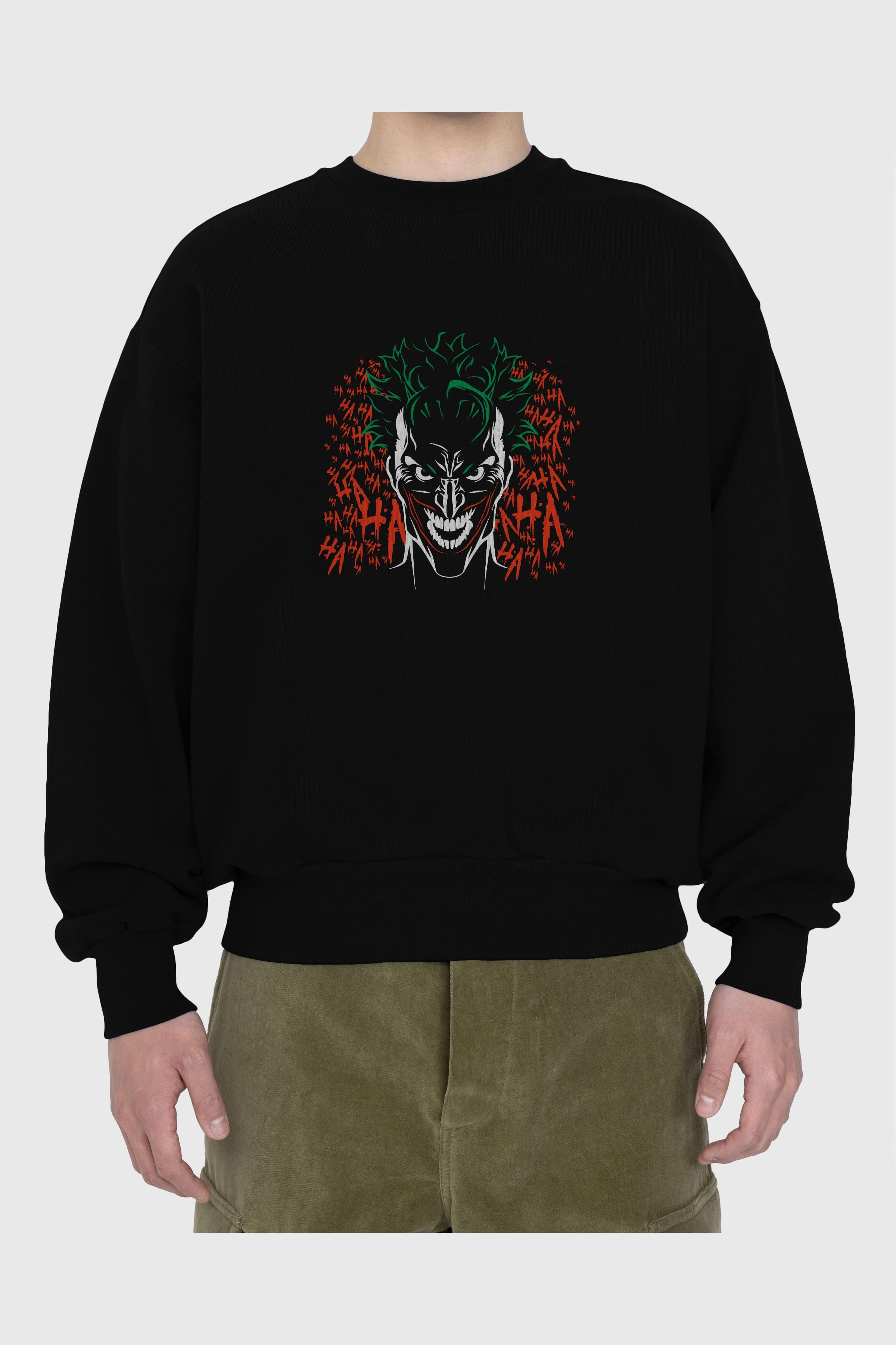 Joker (5) Ön Baskılı Oversize Sweatshirt Erkek Kadın Unisex