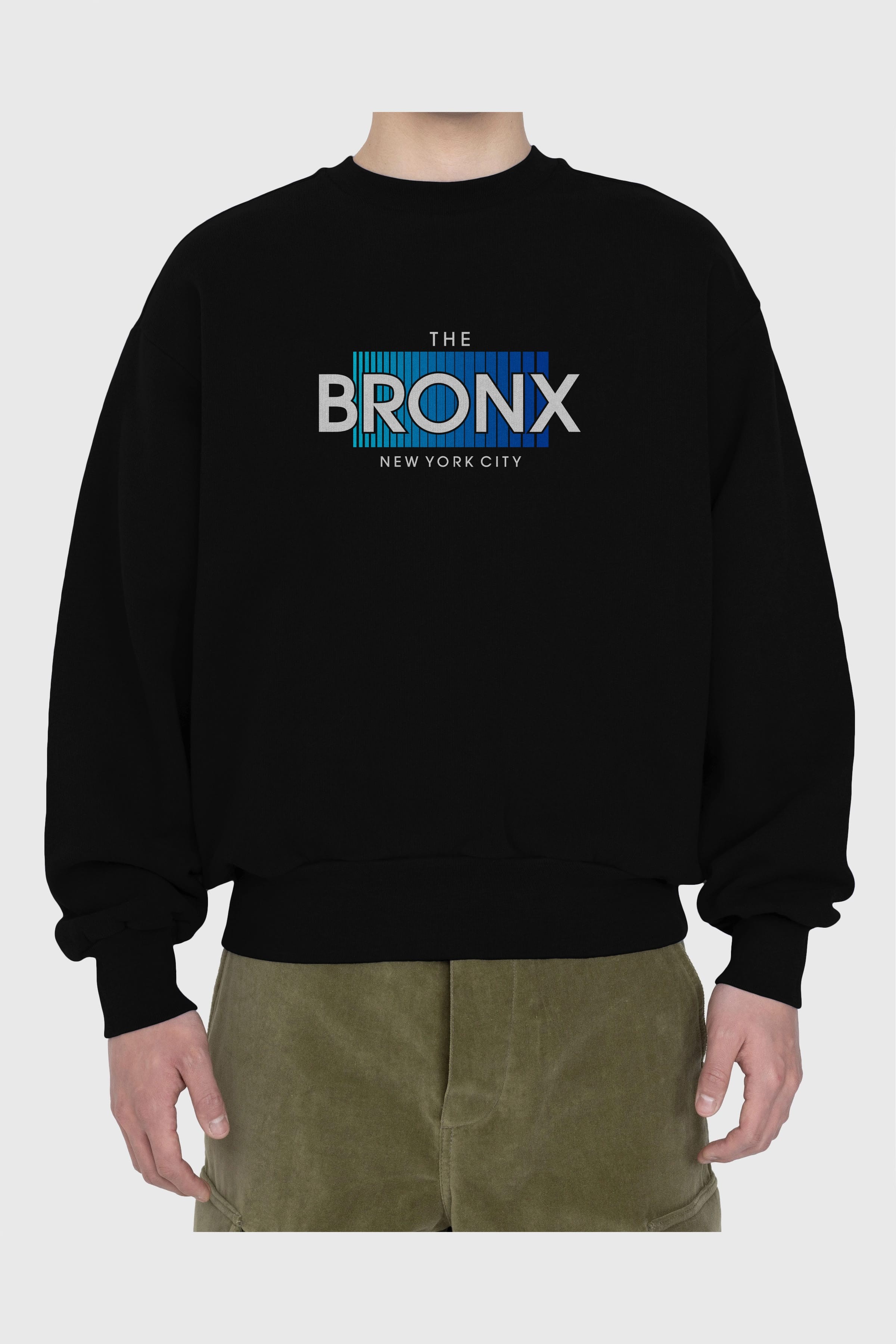 The Bronx Ön Baskılı Oversize Sweatshirt Erkek Kadın Unisex