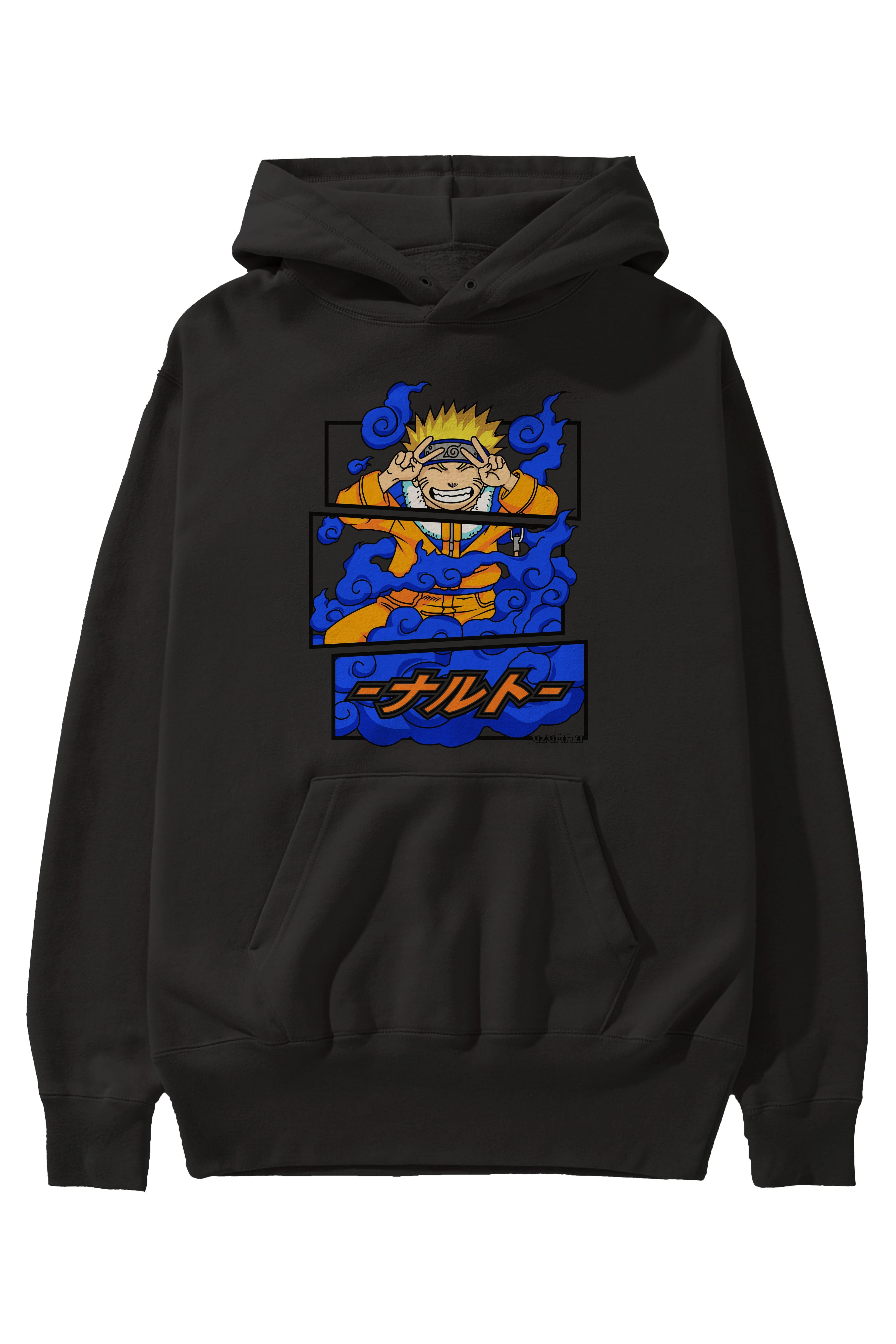 naruto uzumaki Anime Ön Baskılı Hoodie Oversize Kapüşonlu Sweatshirt Erkek Kadın Unisex