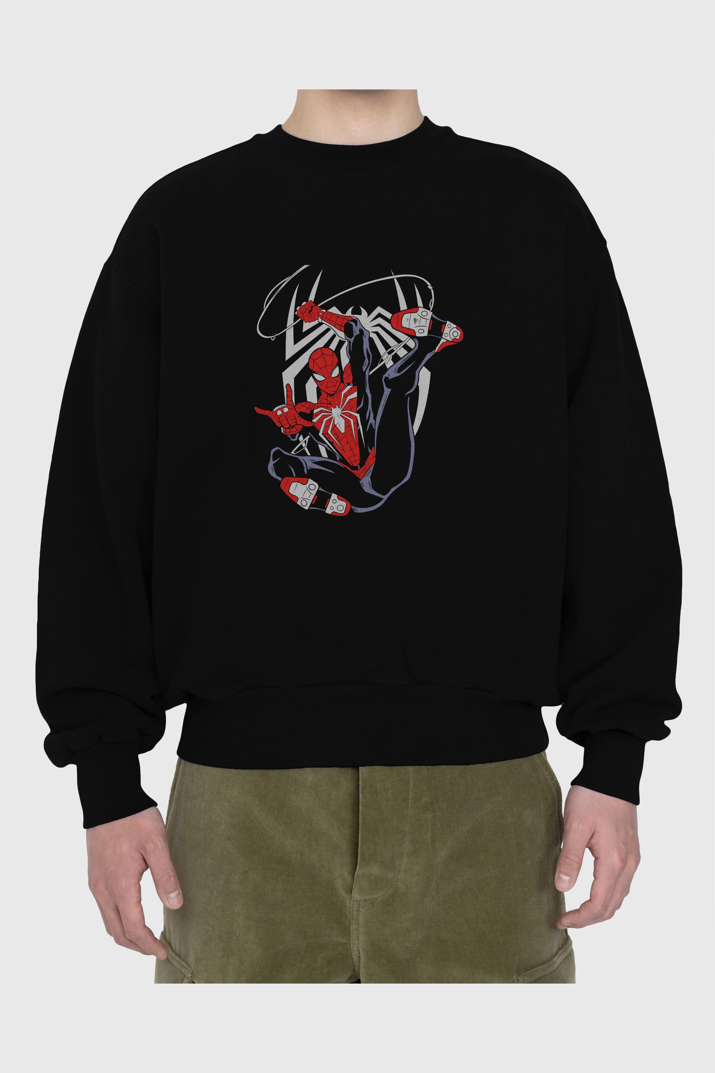 Spiderman (19) Ön Baskılı Oversize Sweatshirt Erkek Kadın Unisex