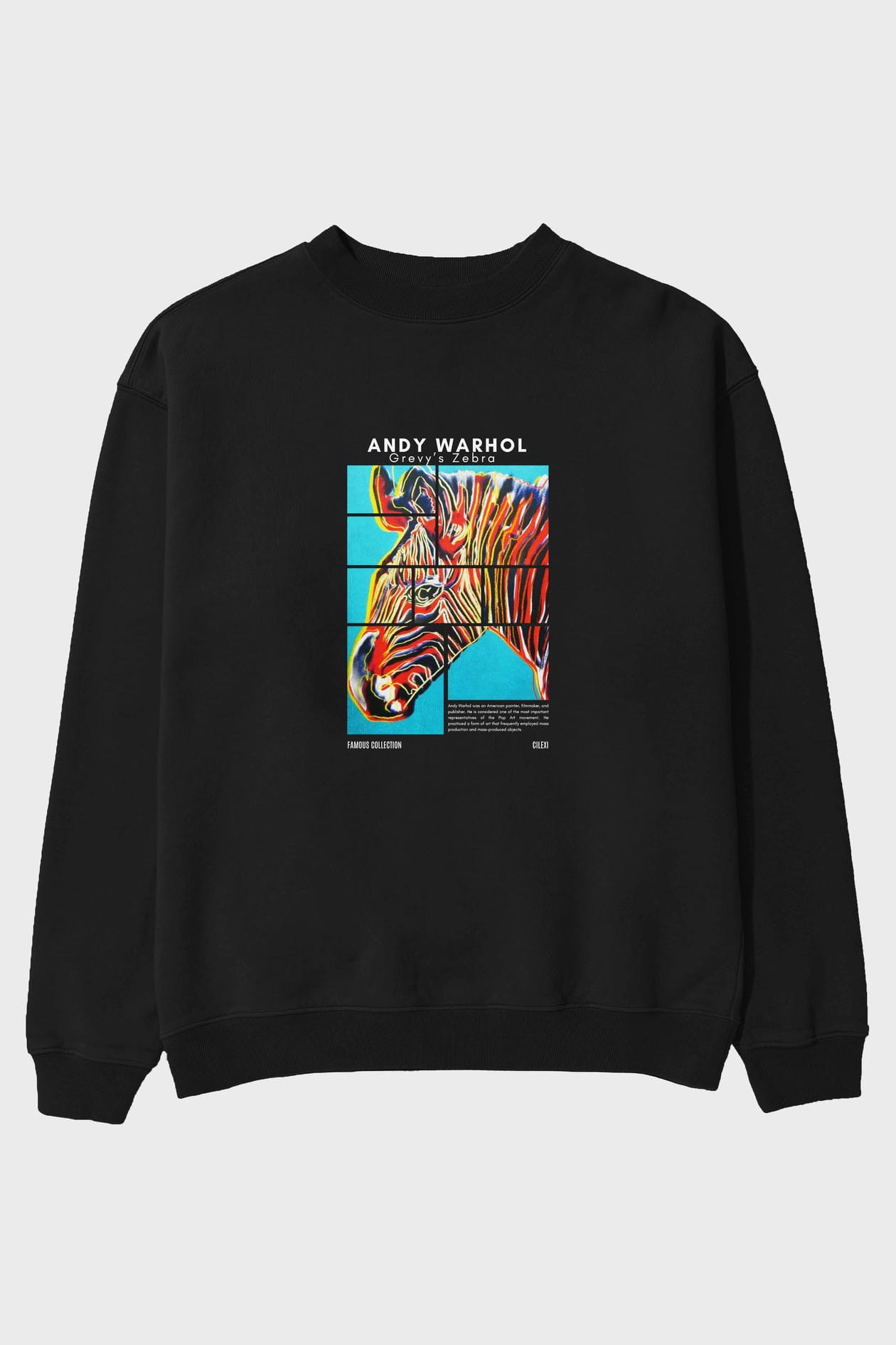 Andy Warhol ön Baskılı Oversize Sweatshirt Erkek Kadın Unisex