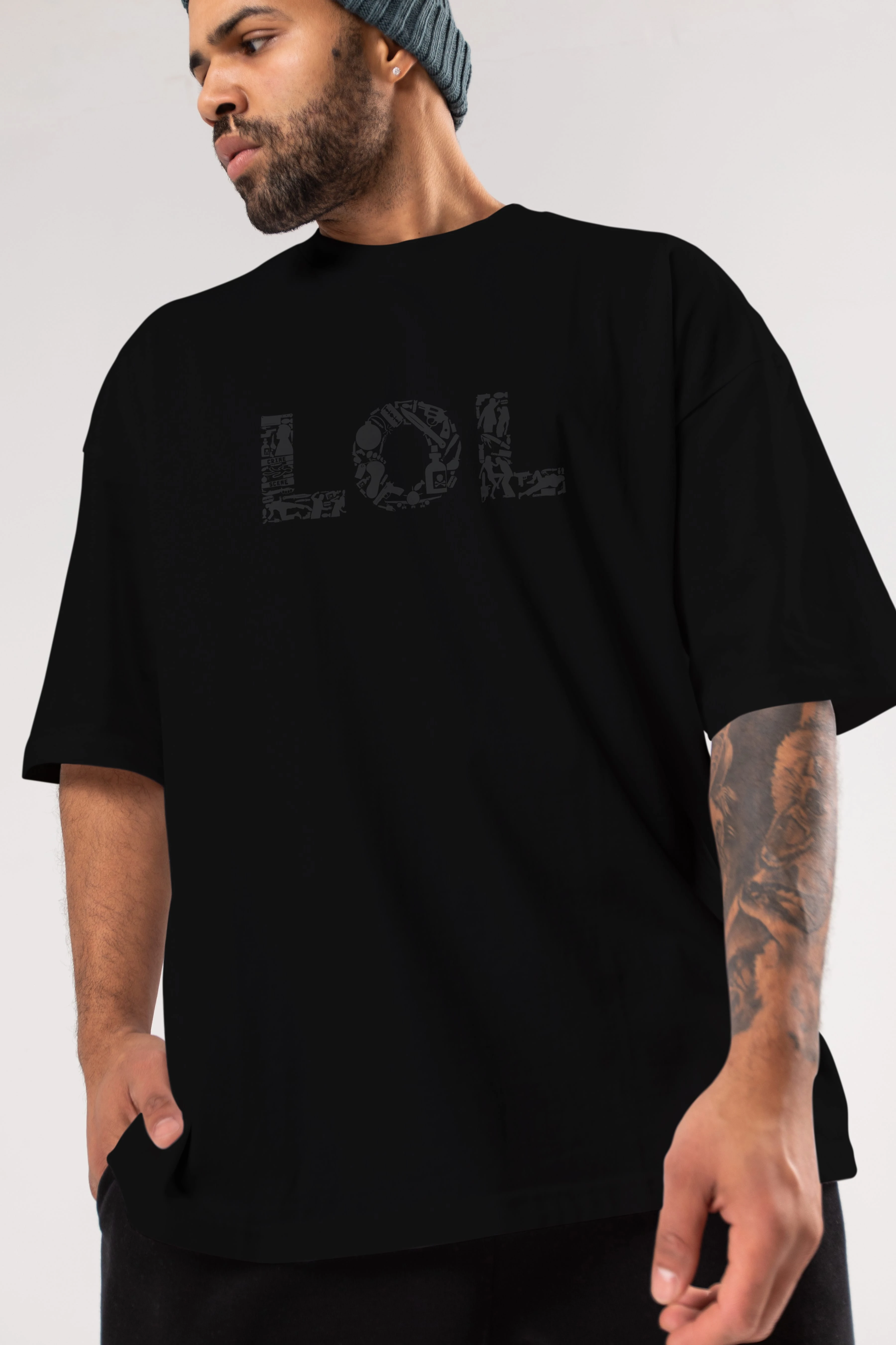 LOL Ön Baskılı Oversize t-shirt %100 pamuk Erkek Kadın Unisex
