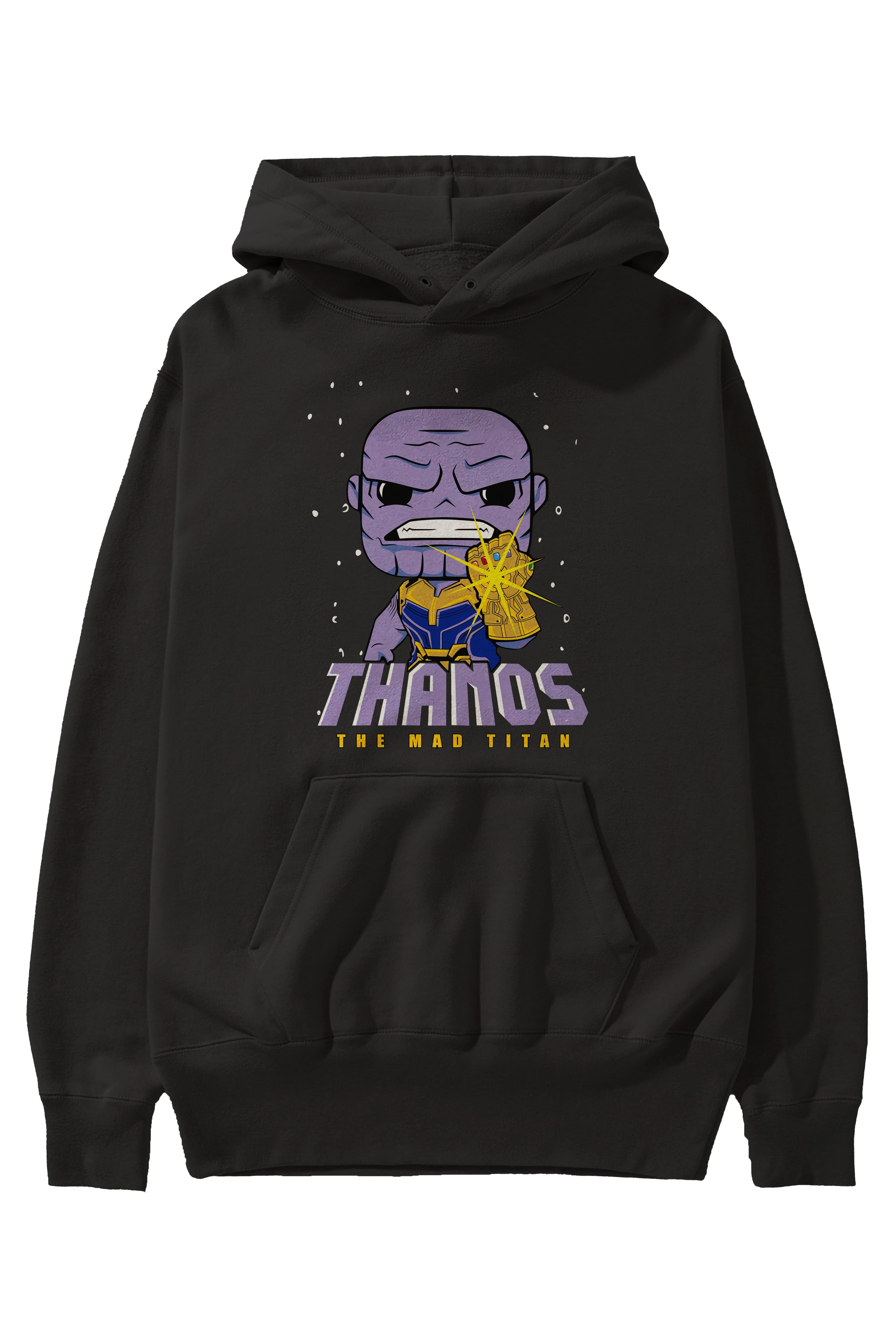 Thanos (1) Ön Baskılı Hoodie Oversize Kapüşonlu Sweatshirt Erkek Kadın Unisex