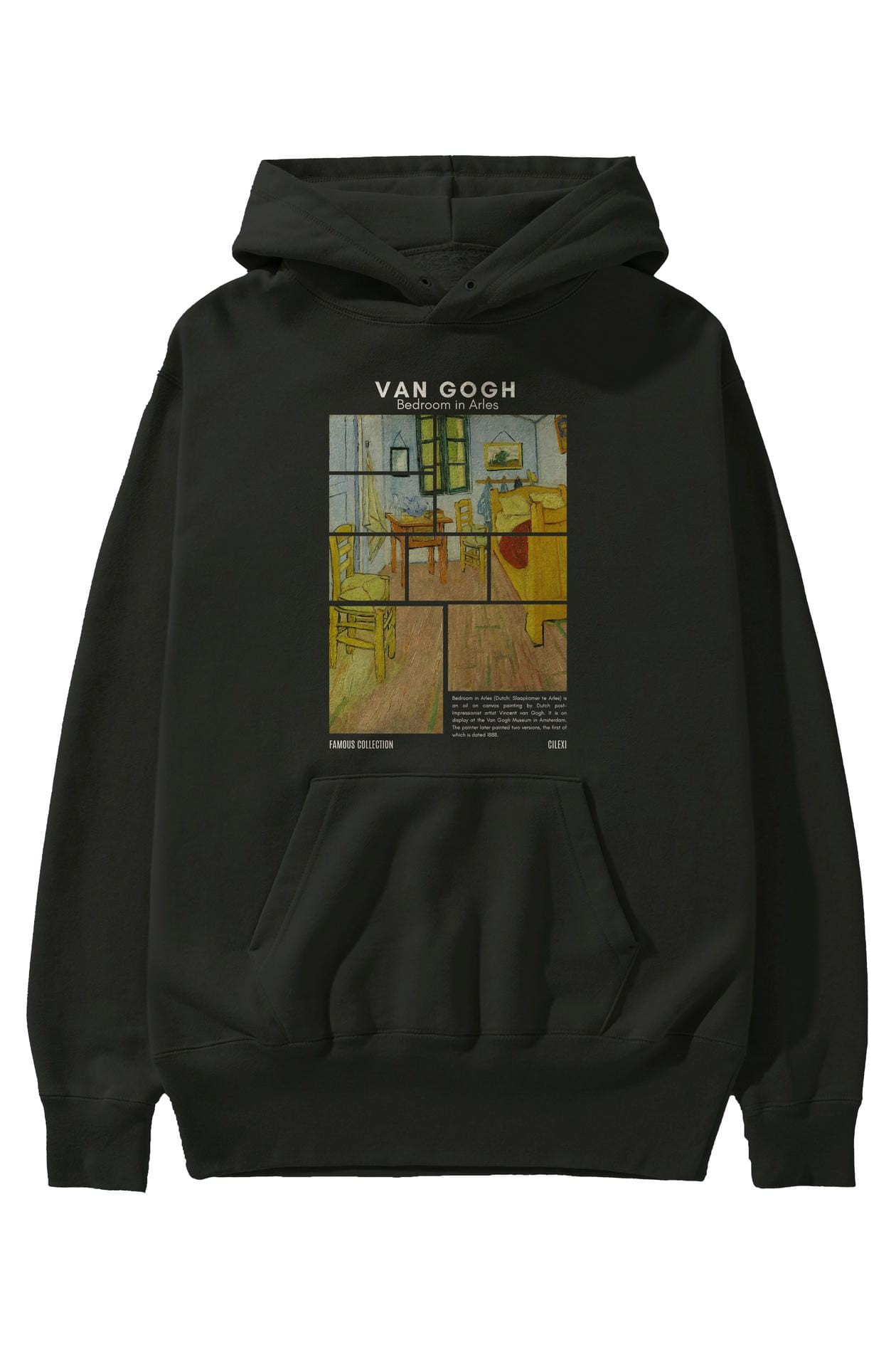 Van Gogh ön Baskılı Hoodie Oversize Kapüşonlu Sweatshirt Erkek Kadın