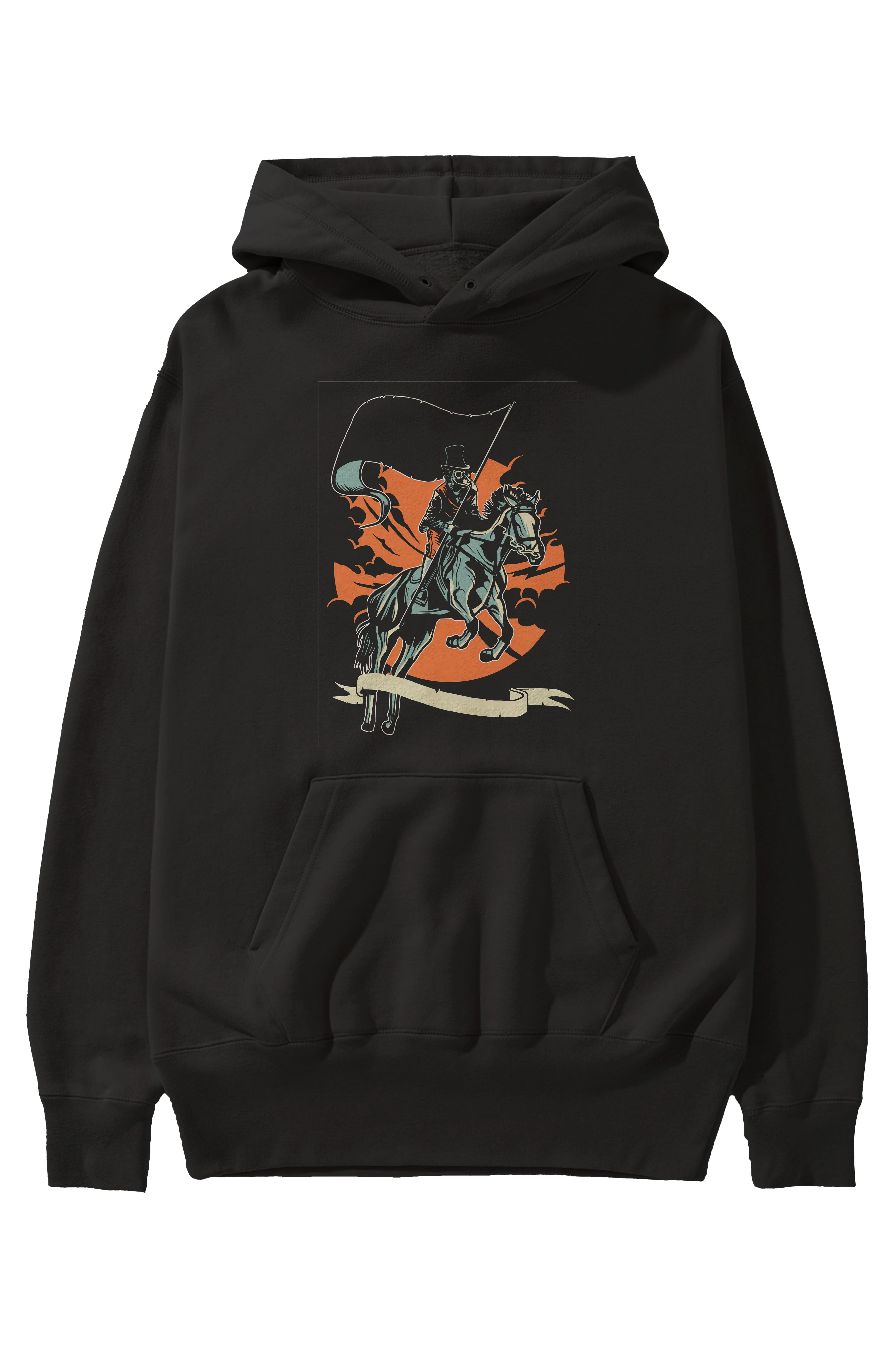 Plague Doctor Ön Baskılı Hoodie Oversize Kapüşonlu Sweatshirt Erkek Kadın Unisex