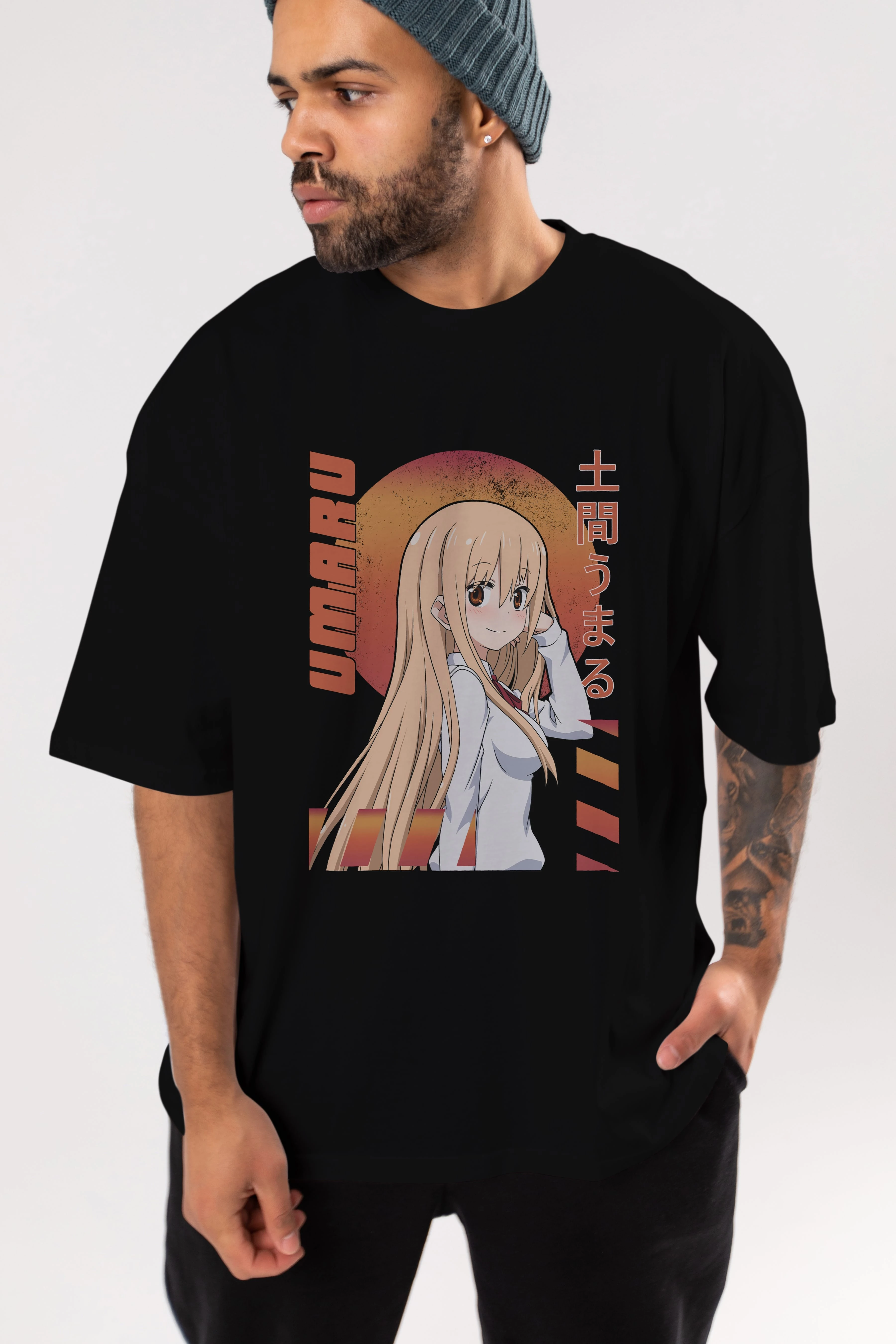 Umaru Doma 5 Anime Ön Baskılı Oversize t-shirt %100 pamuk Erkek Kadın Unisex