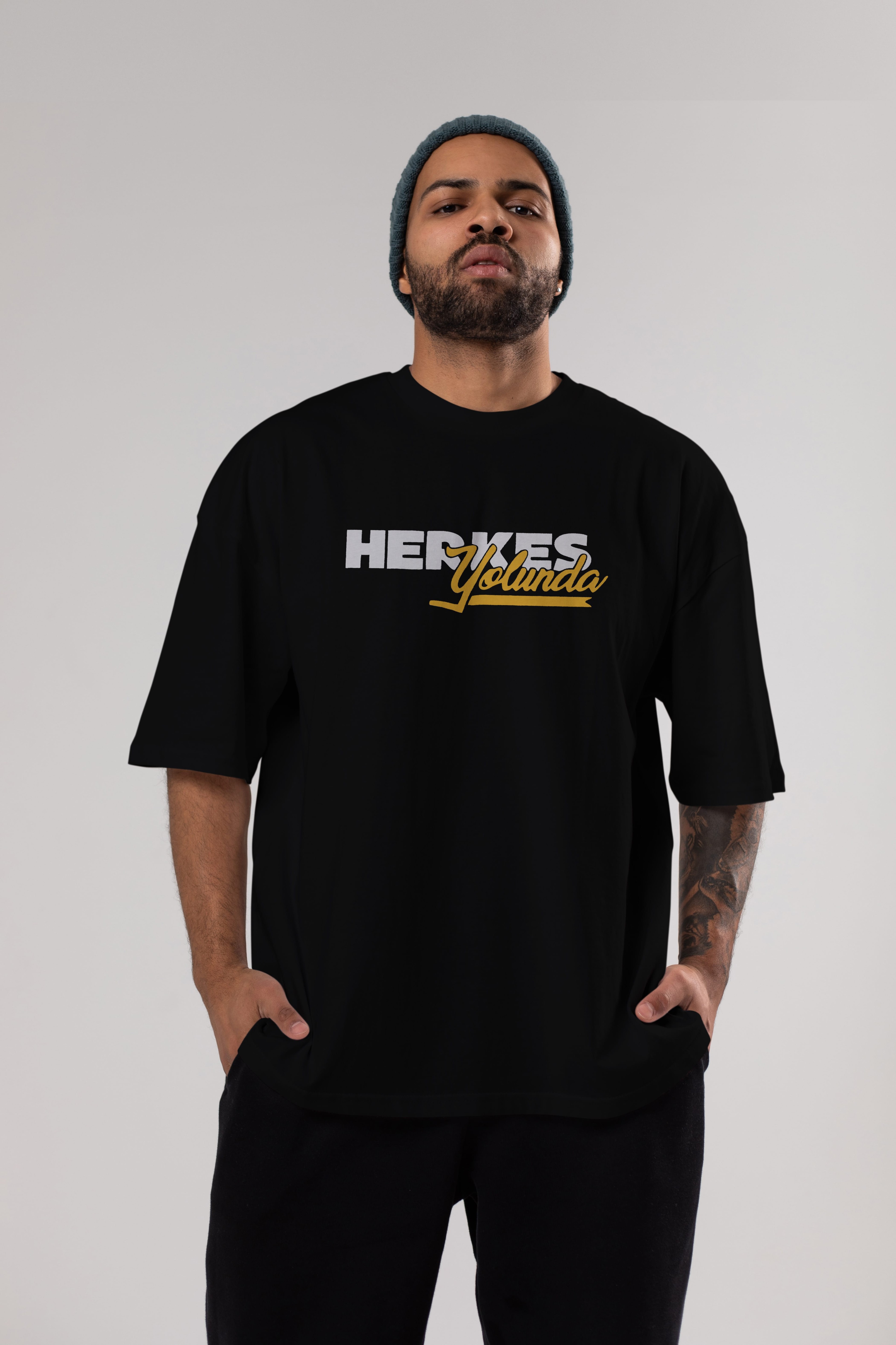 Herkes Yolunda Ön Baskılı Oversize t-shirt %100 pamuk Erkek Kadın Unisex