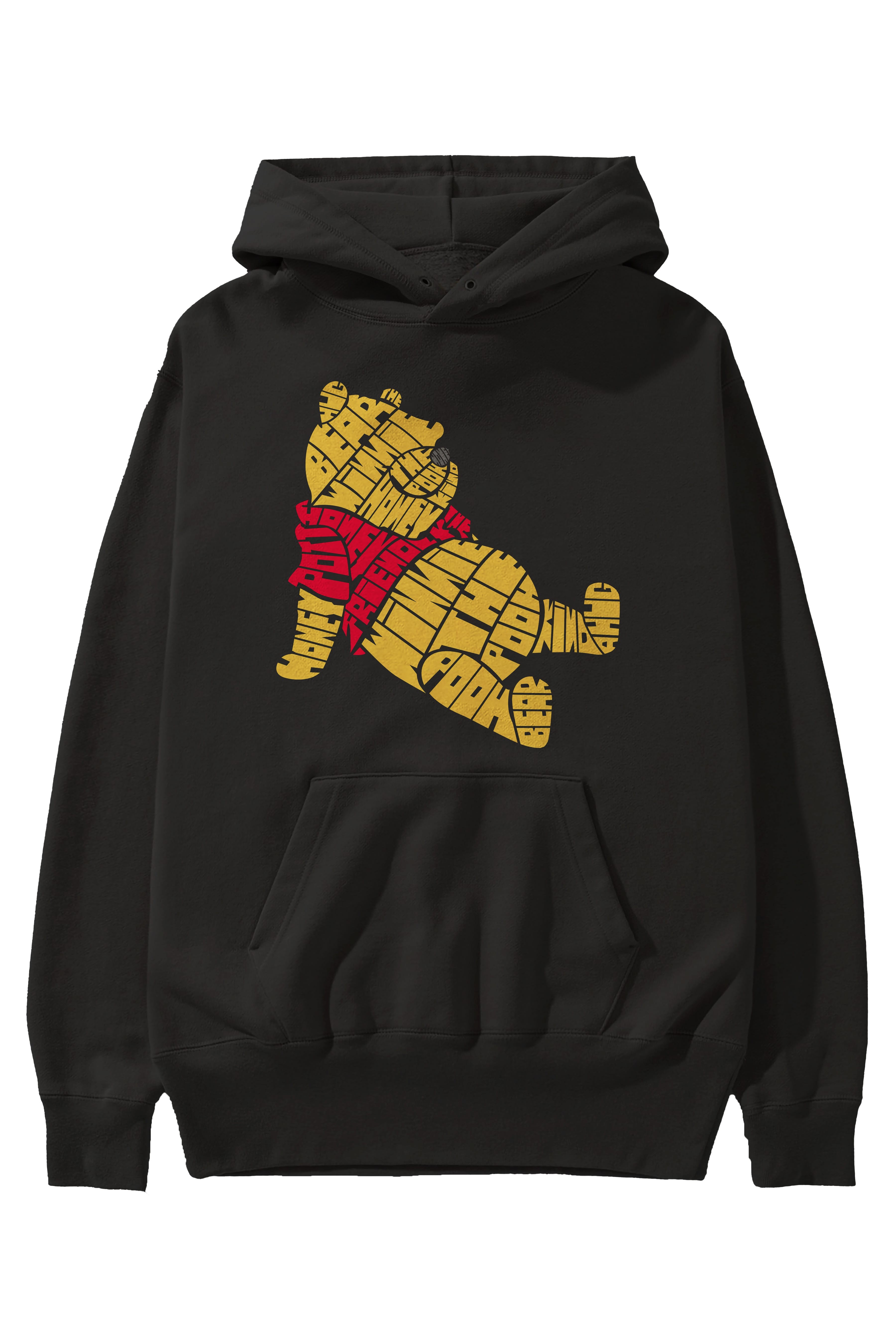 Winnie The Pooh Ön Baskılı Hoodie Oversize Kapüşonlu Sweatshirt Erkek Kadın Unisex