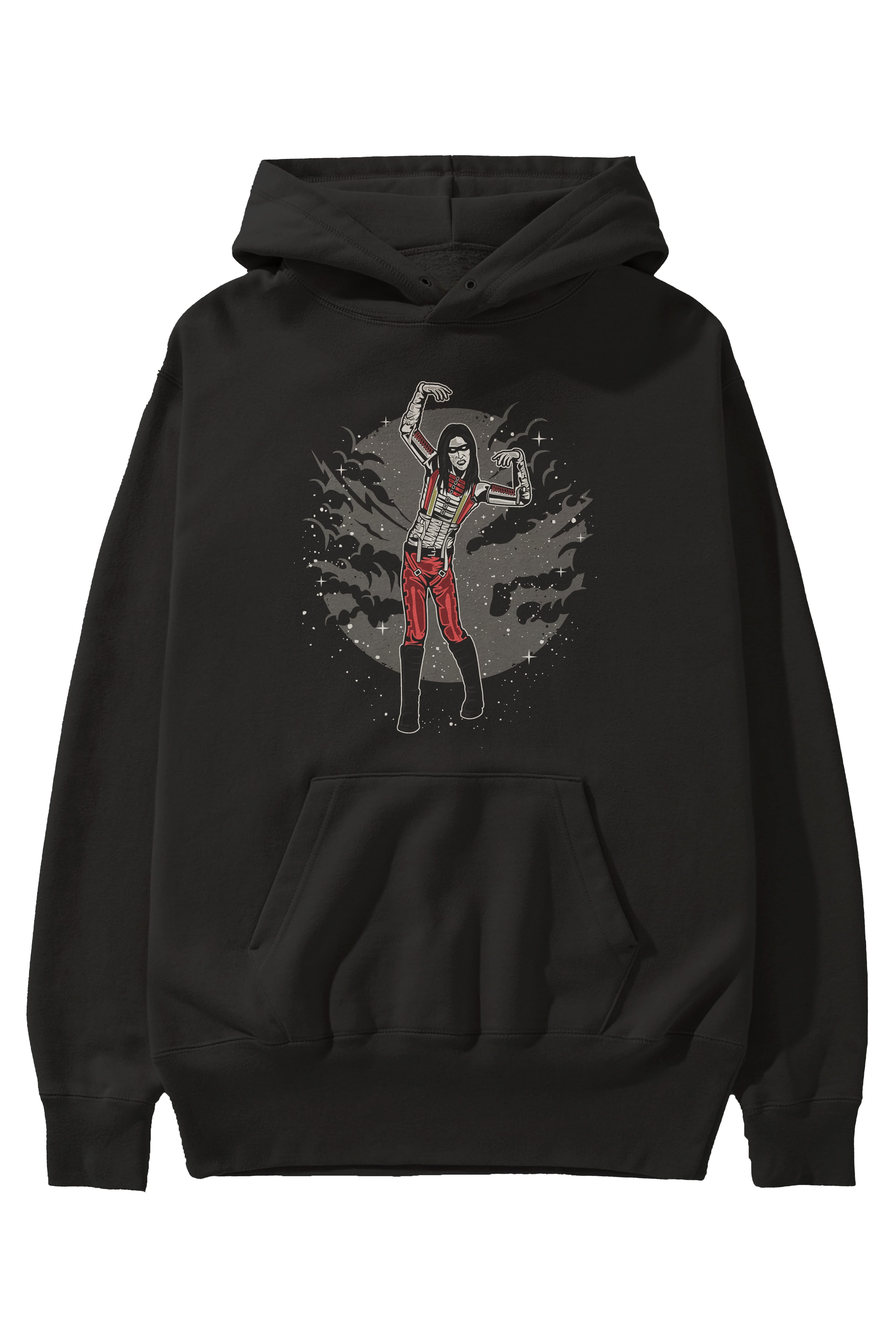 Marilyn Manson Ön Baskılı Hoodie Oversize Kapüşonlu Sweatshirt Erkek Kadın Unisex