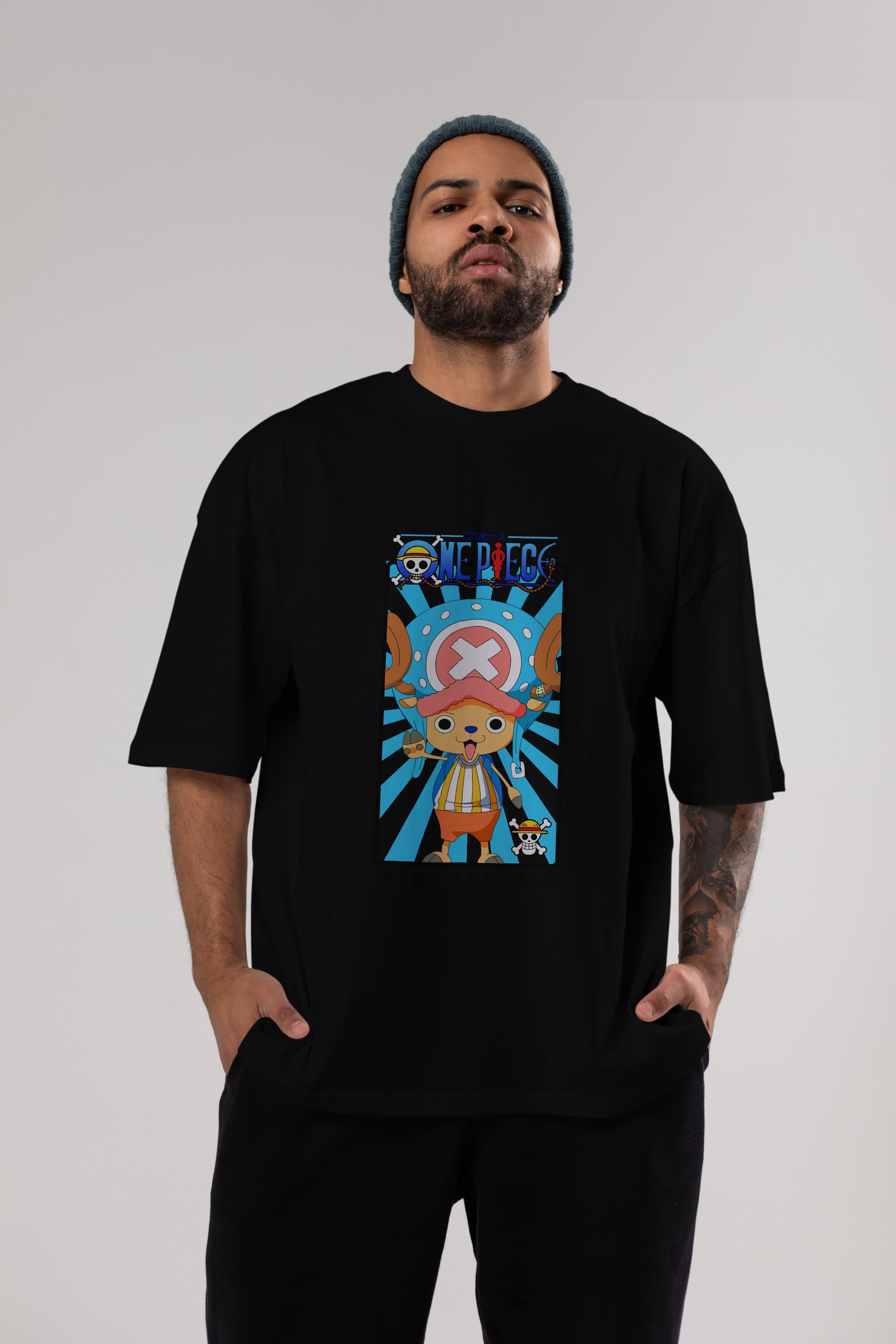 Chopper Anime Ön Baskılı Oversize t-shirt Erkek Kadın Unisex