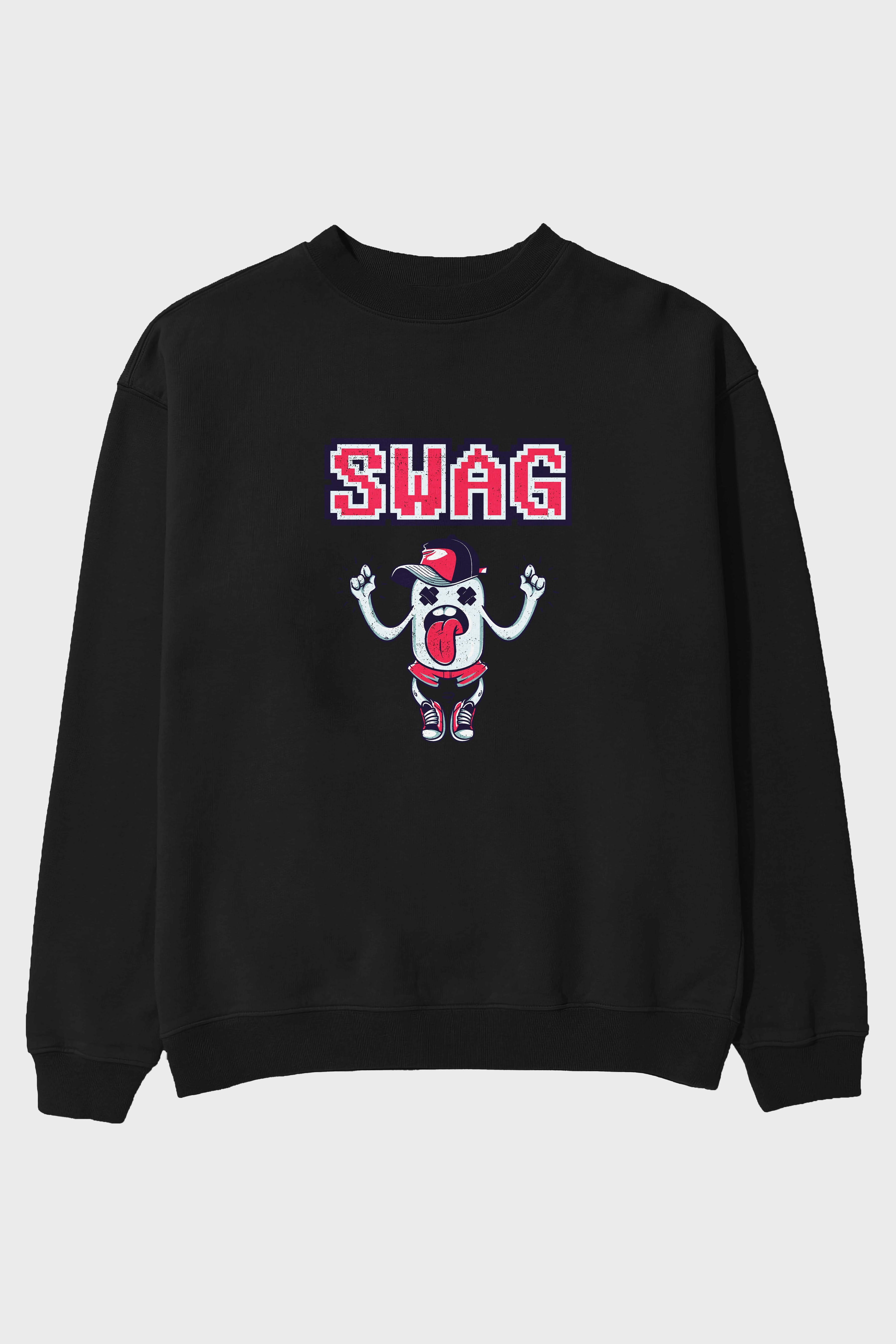 Swag Ön Baskılı Oversize Sweatshirt Erkek Kadın Unisex