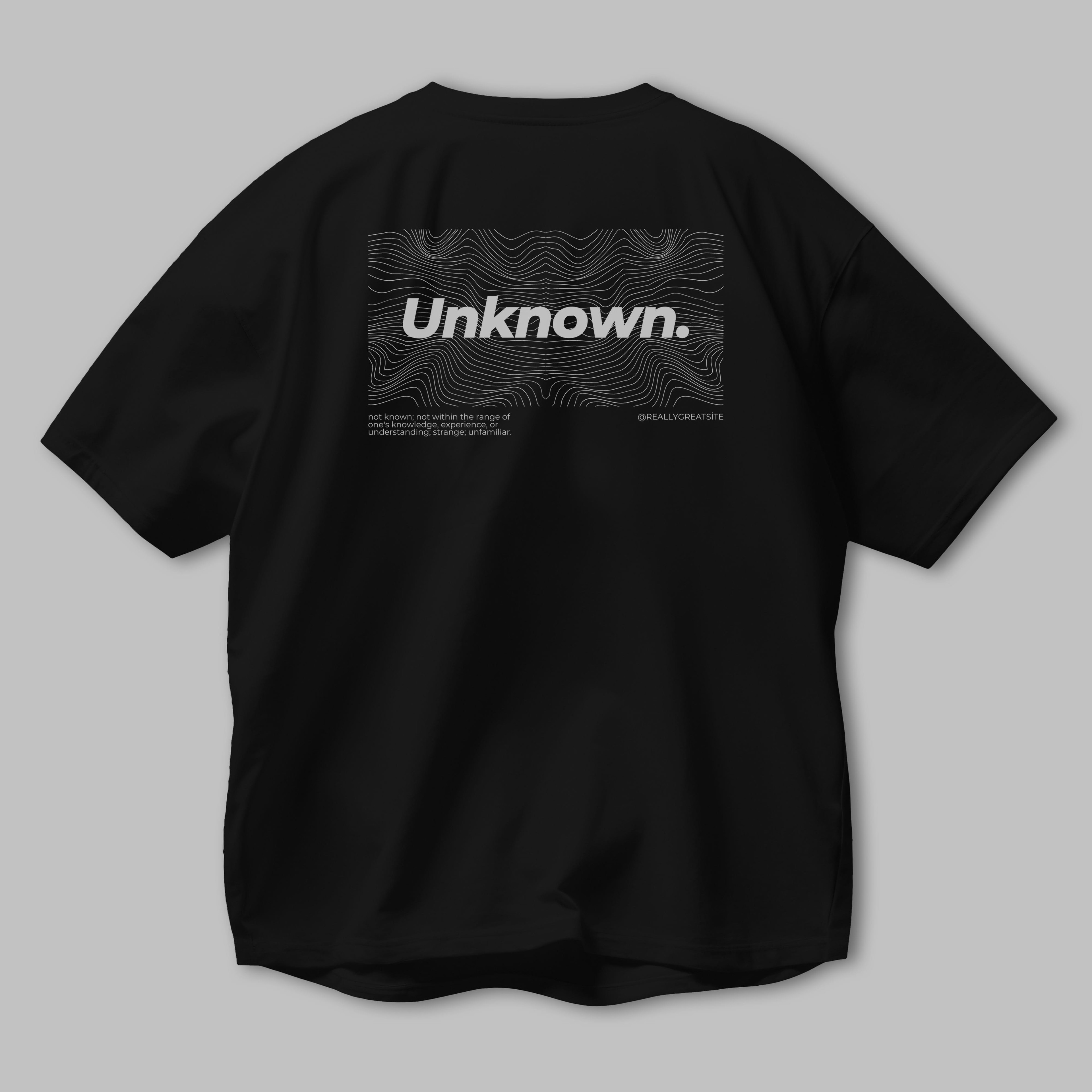 Unknown Yazılı Arka Baskılı Oversize t-shirt Erkek Kadın Unisex