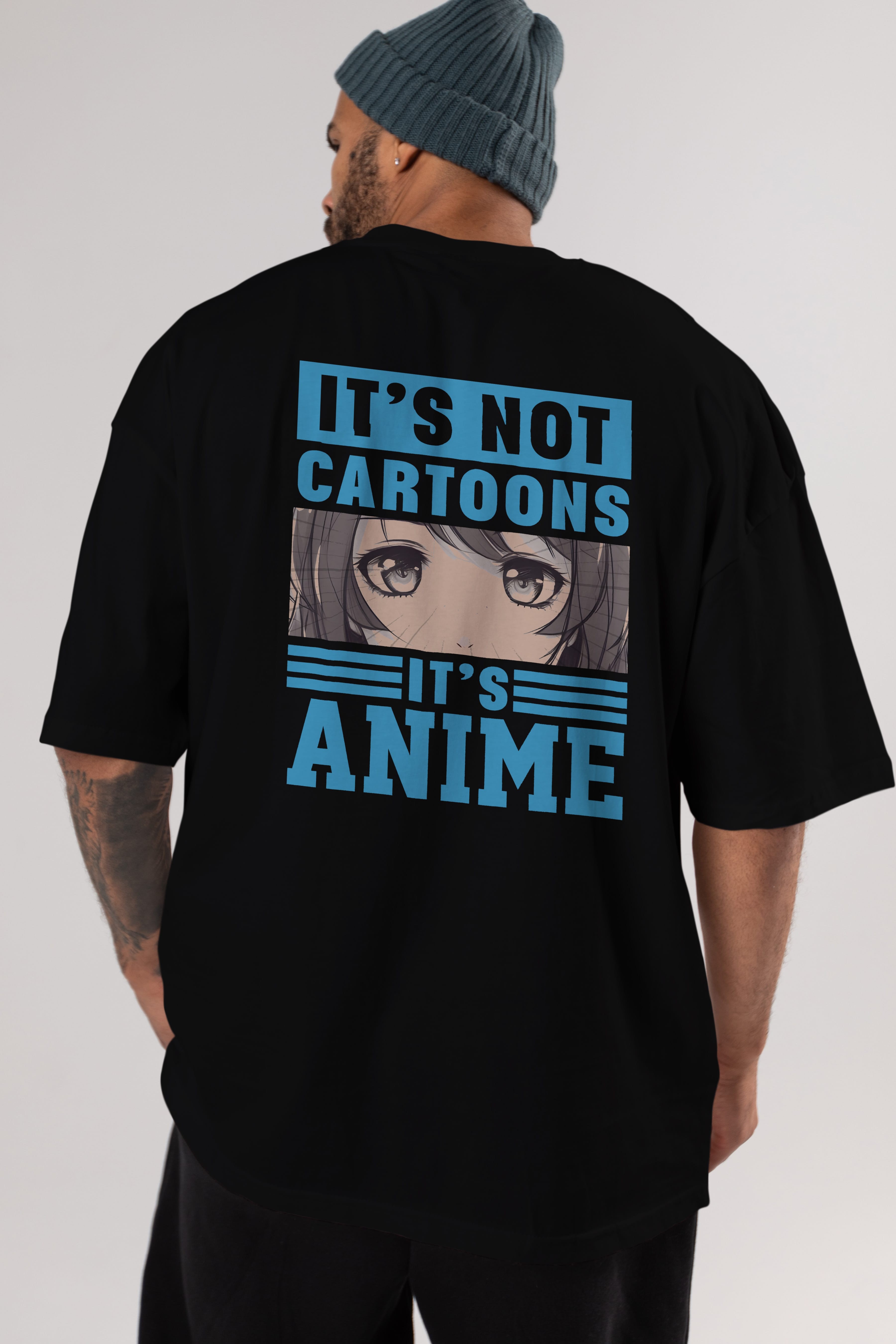 Its Anime Anime Arka Baskılı Oversize t-shirt Erkek Kadın Unisex %100 pamuk tişort