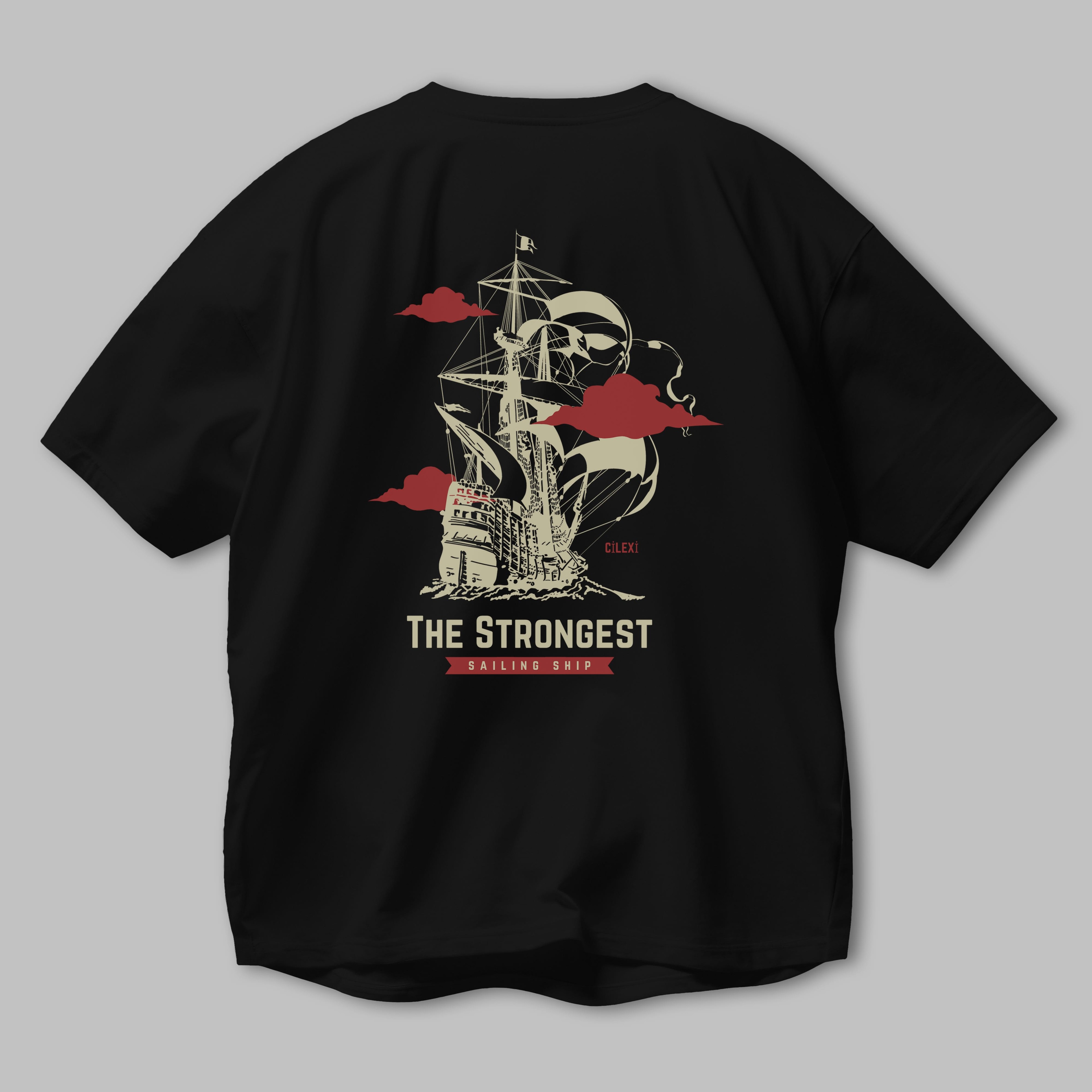 The Strongest Yazılı Arka Baskılı Oversize t-shirt Erkek Kadın Unisex