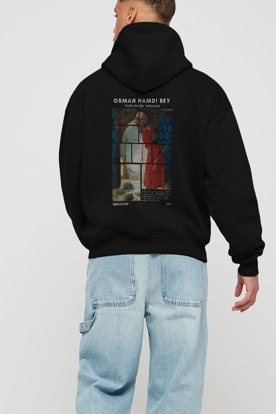 Osman Hamdi Bey Arka Baskılı Hoodie Oversize Kapüşonlu Sweatshirt Erkek Kadın