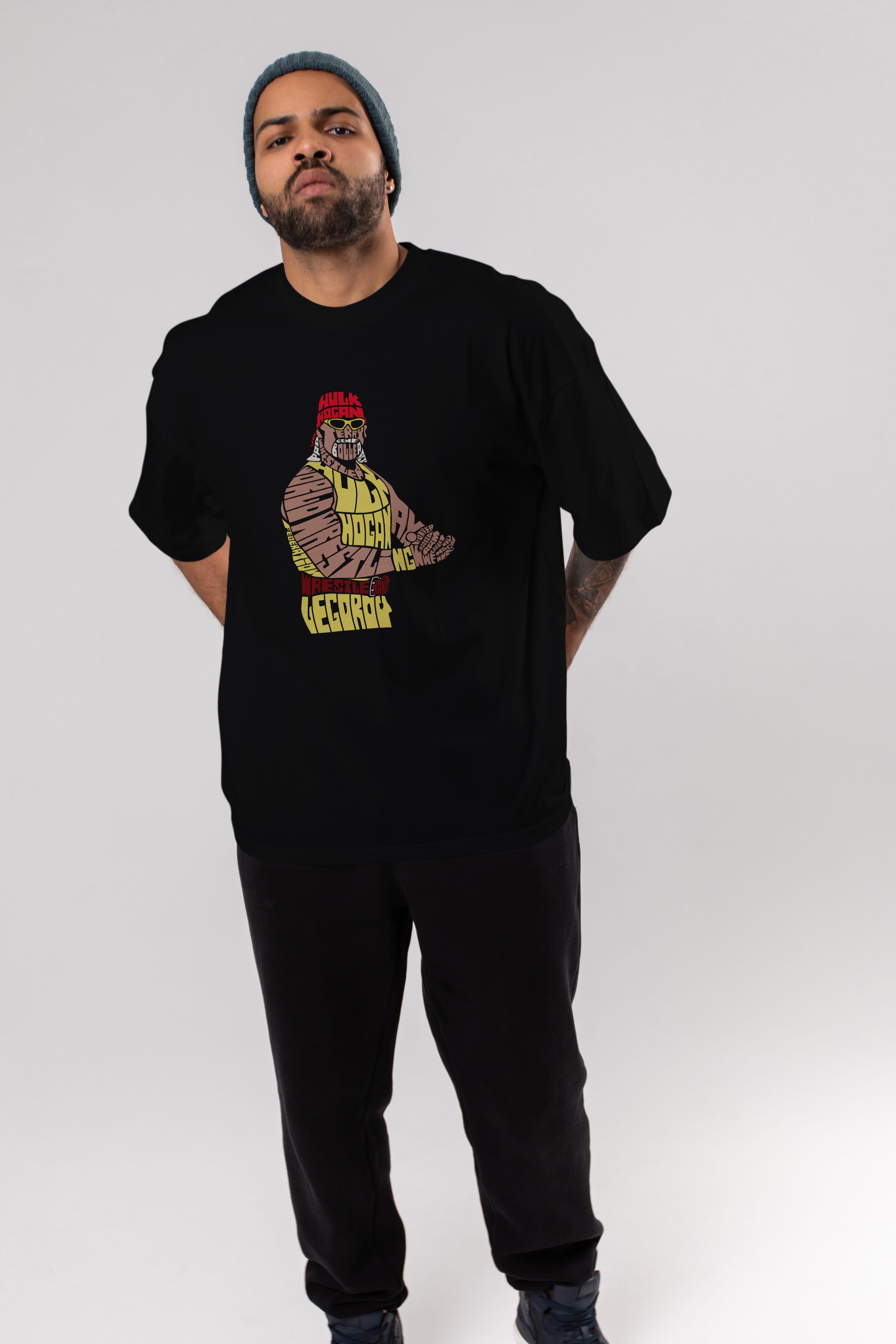 Hulk Hogan Ön Baskılı Oversize t-shirt %100 pamuk Erkek Kadın Unisex