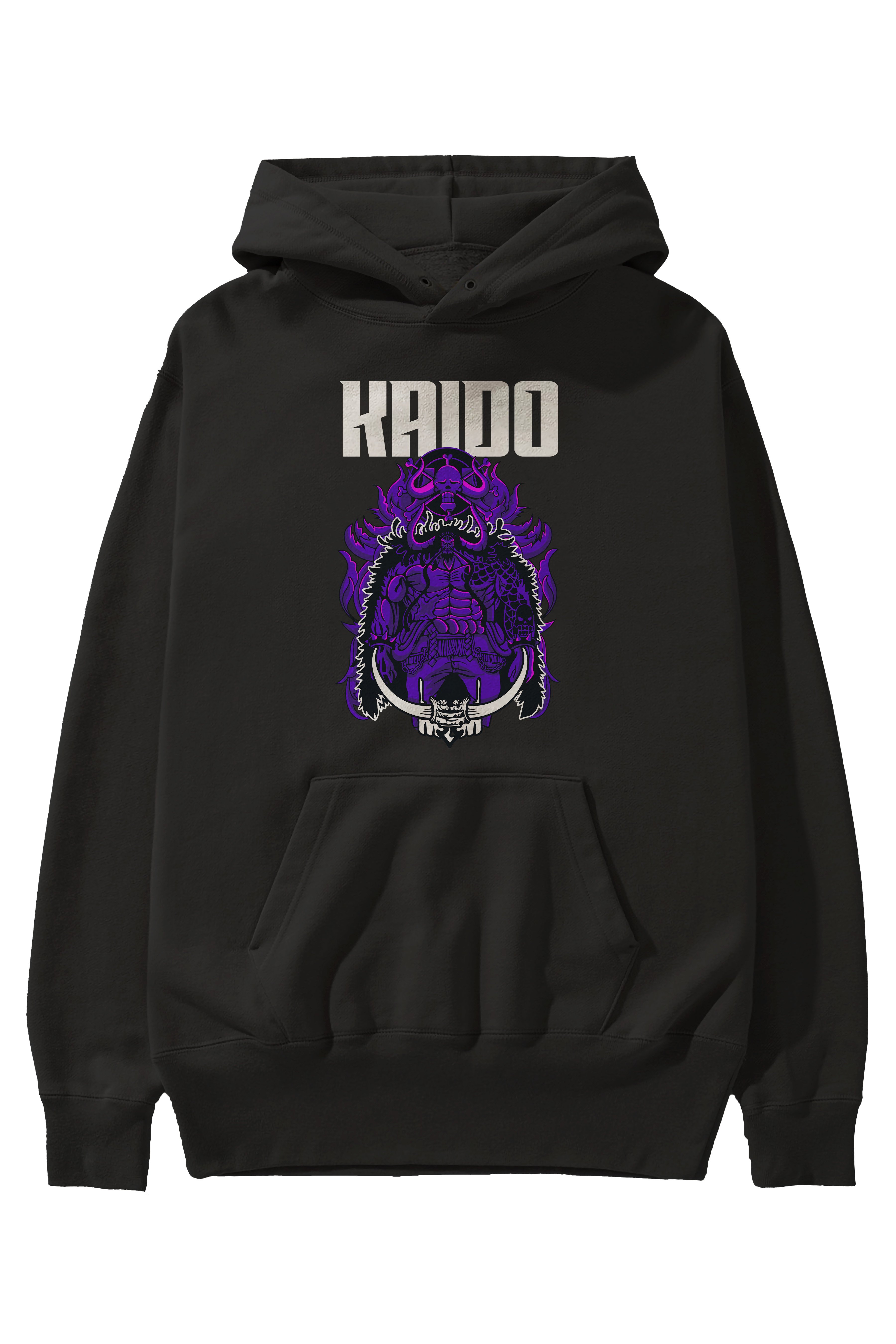 Kaido Anime Ön Baskılı Hoodie Oversize Kapüşonlu Sweatshirt Erkek Kadın Unisex