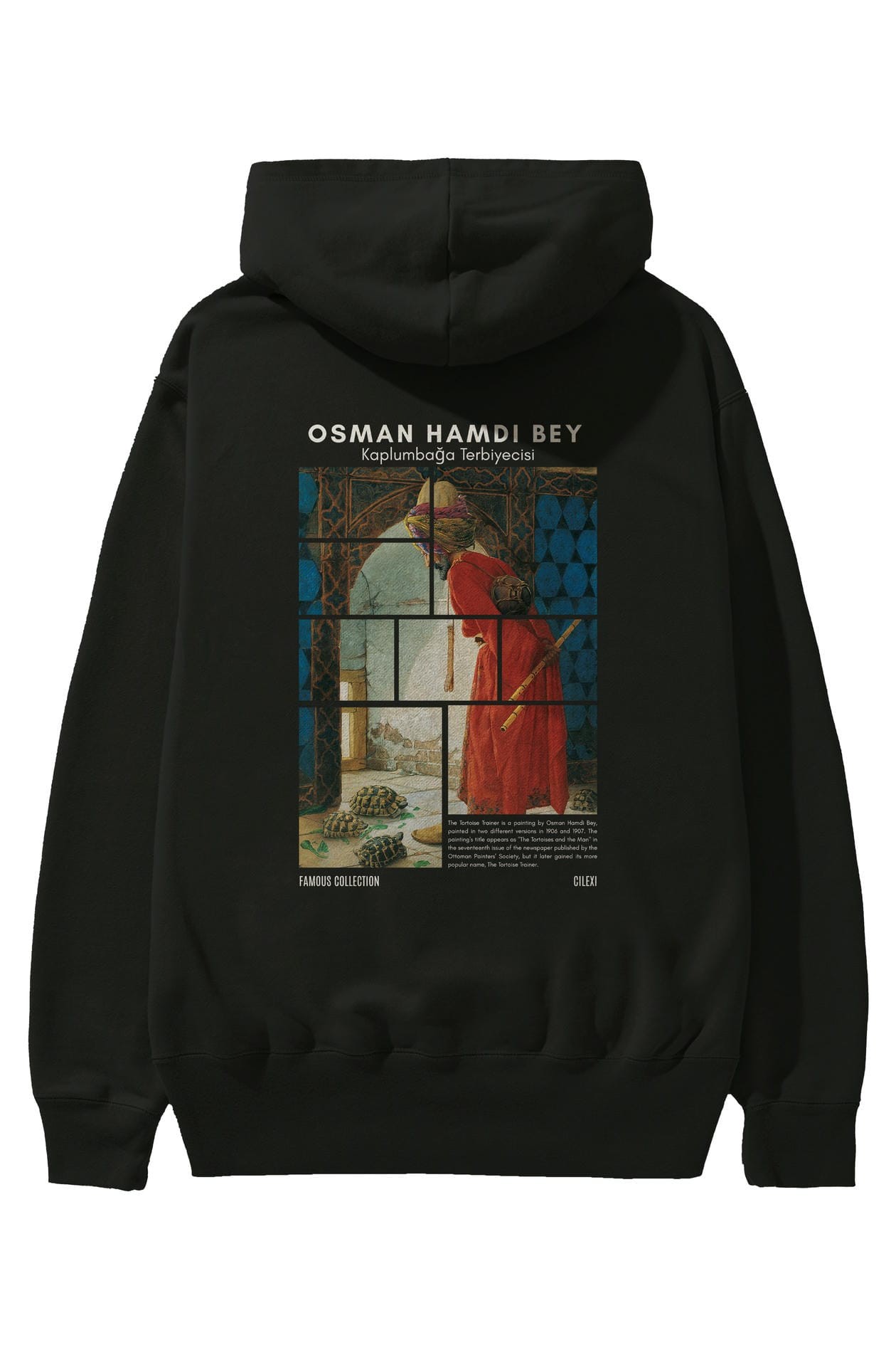 Osman Hamdi Bey Arka Baskılı Hoodie Oversize Kapüşonlu Sweatshirt Erkek Kadın