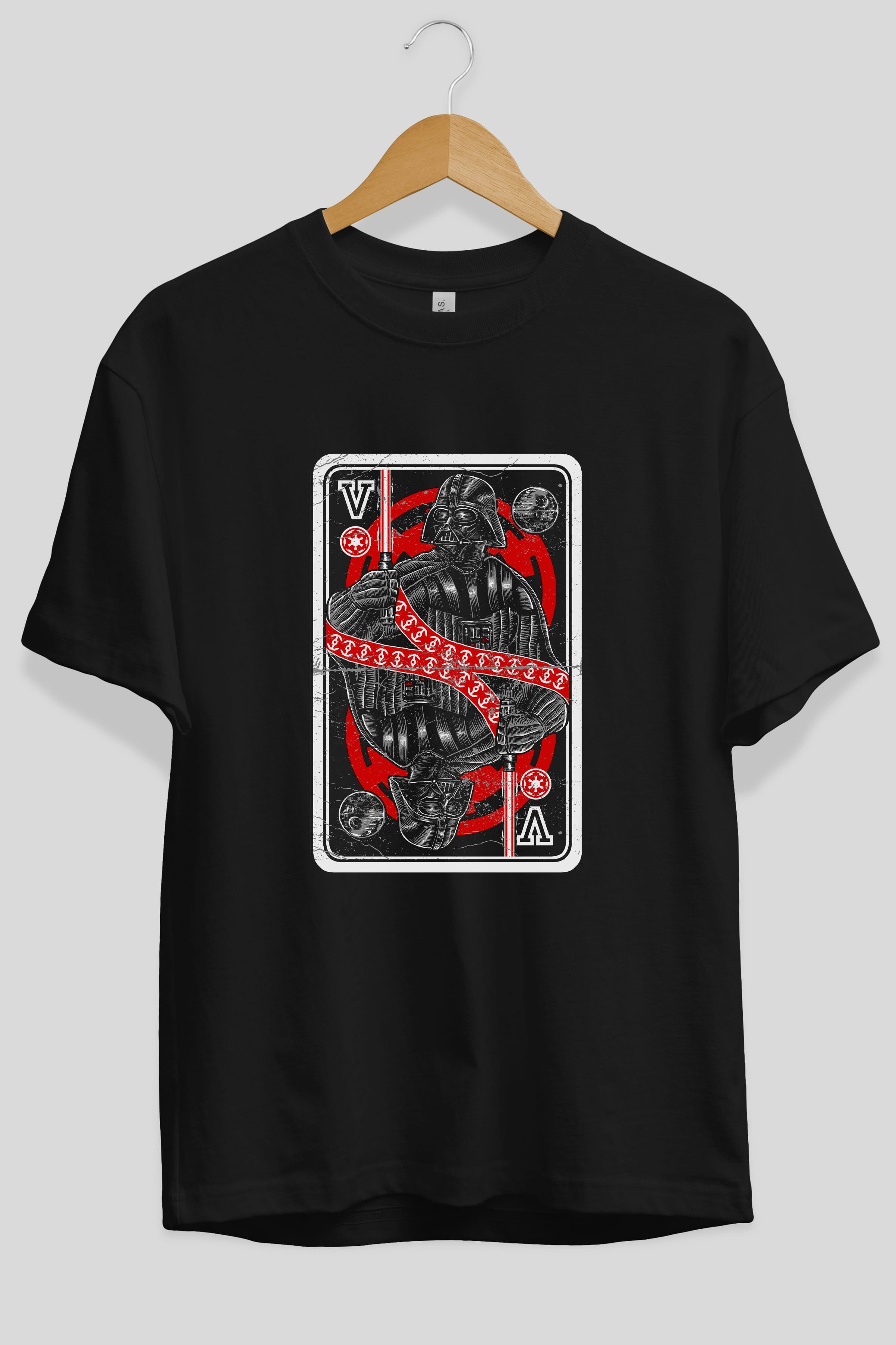 King Of The Darkside Ön Baskılı Oversize t-shirt Erkek Kadın Unisex %100 Pamuk tişort