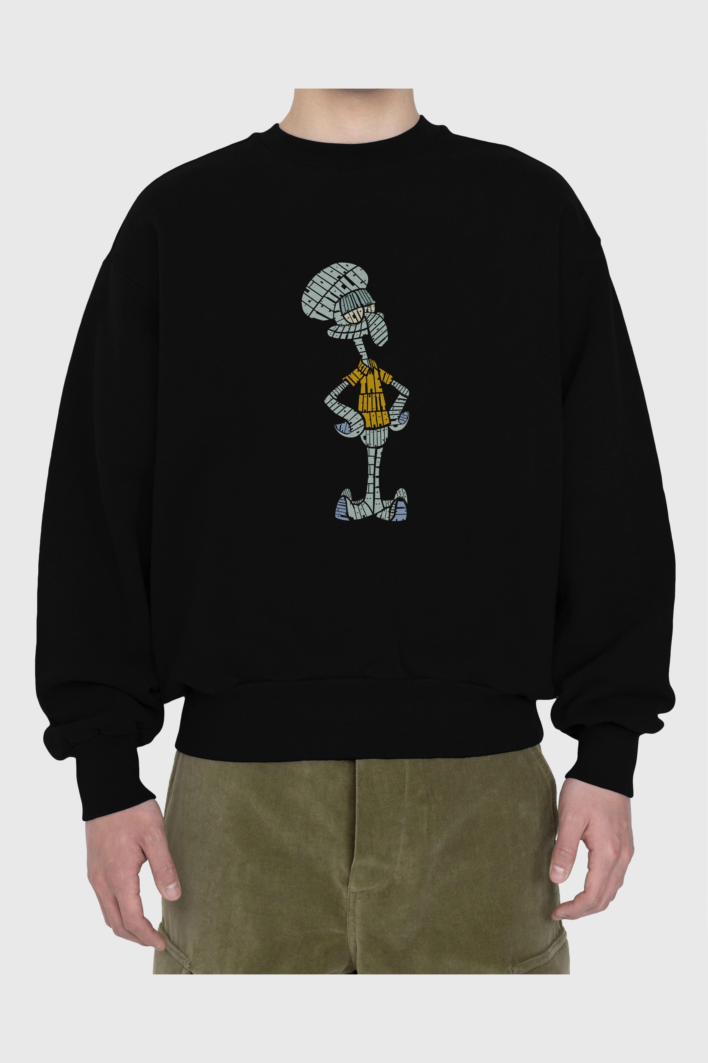 Squidward Ön Baskılı Oversize Sweatshirt Erkek Kadın Unisex