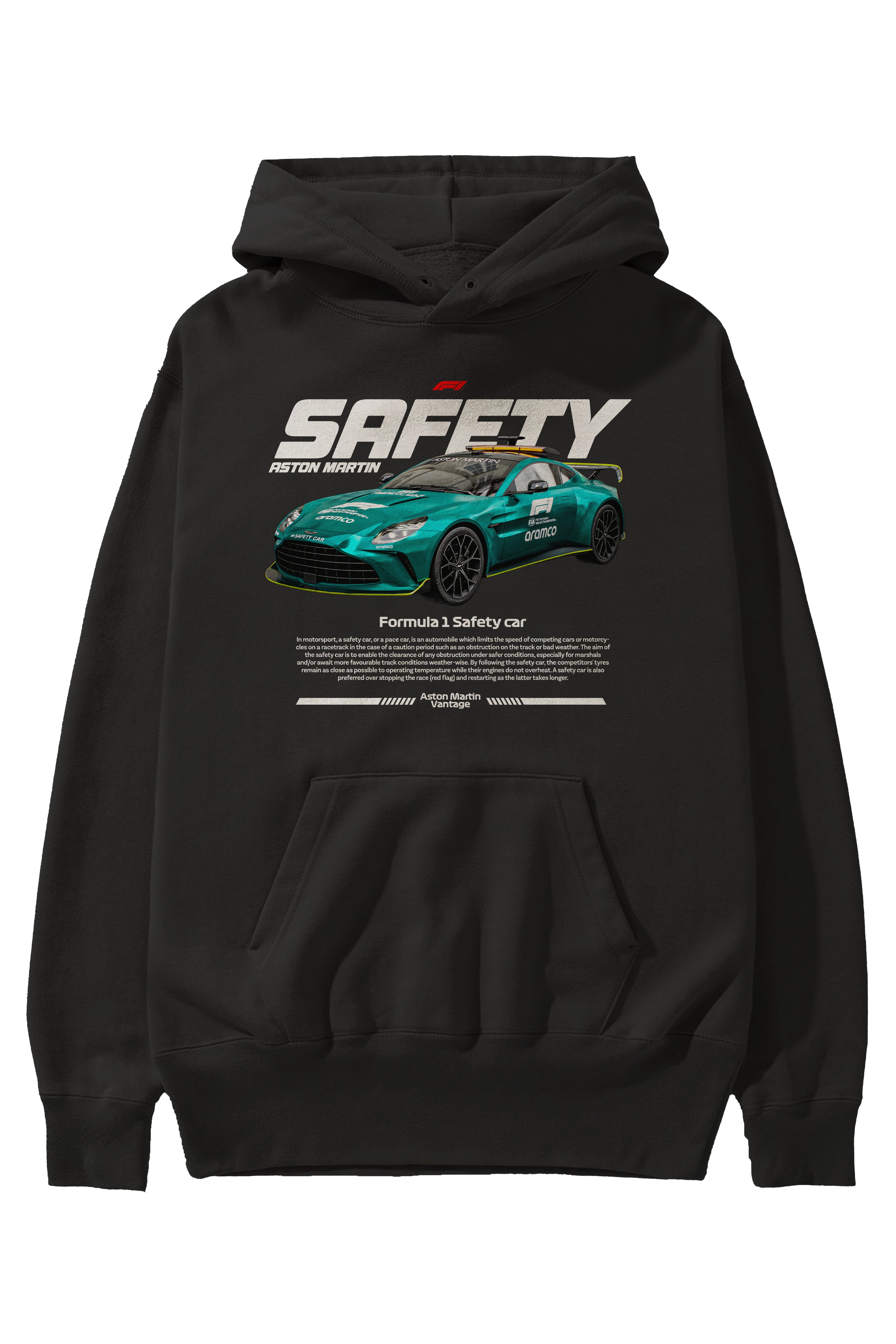 safety car f1 Ön Baskılı Hoodie Oversize Kapüşonlu Sweatshirt Erkek Kadın Unisex