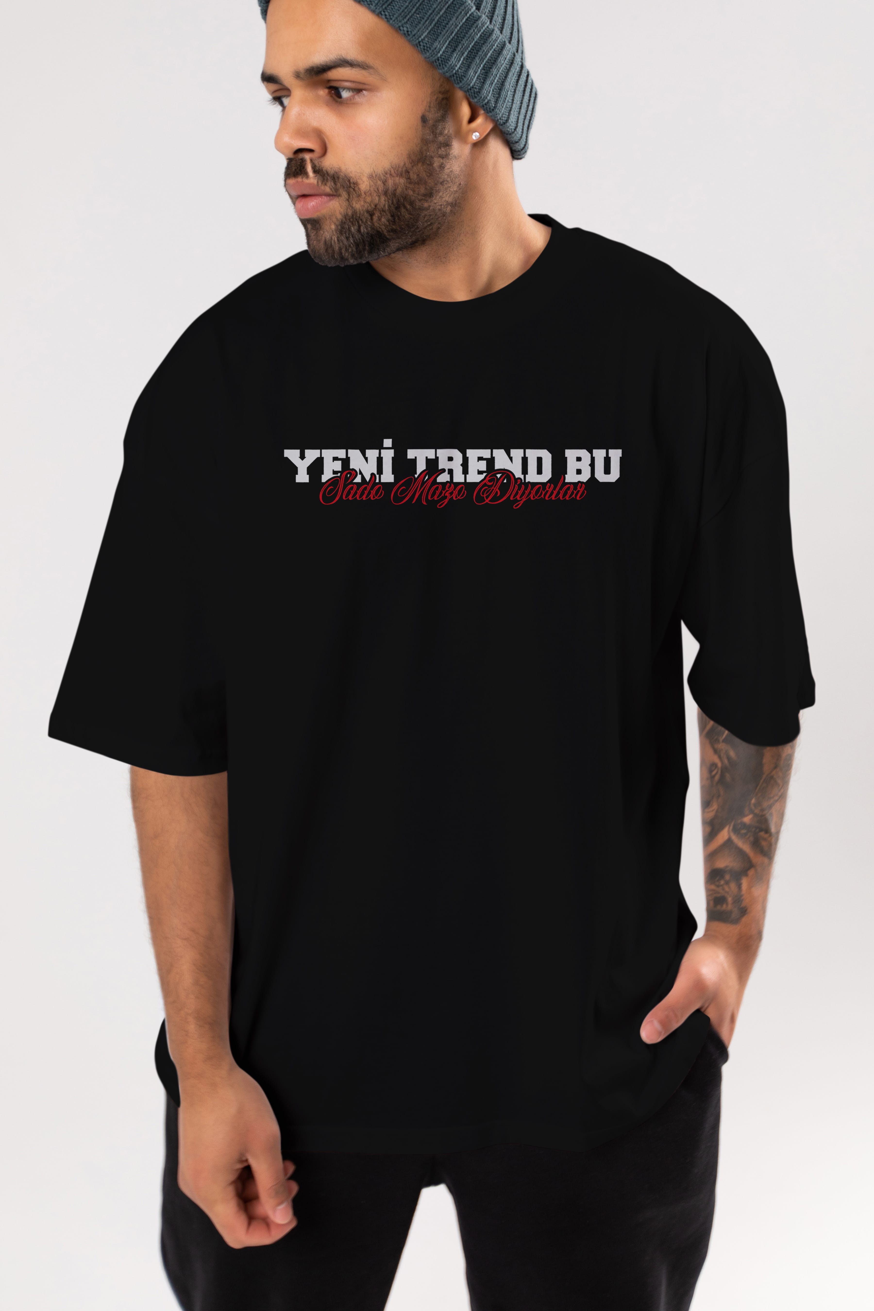 Yeni Trend Bu Sado Mazo Ön Baskılı Oversize t-shirt %100 pamuk Erkek Kadın Unisex
