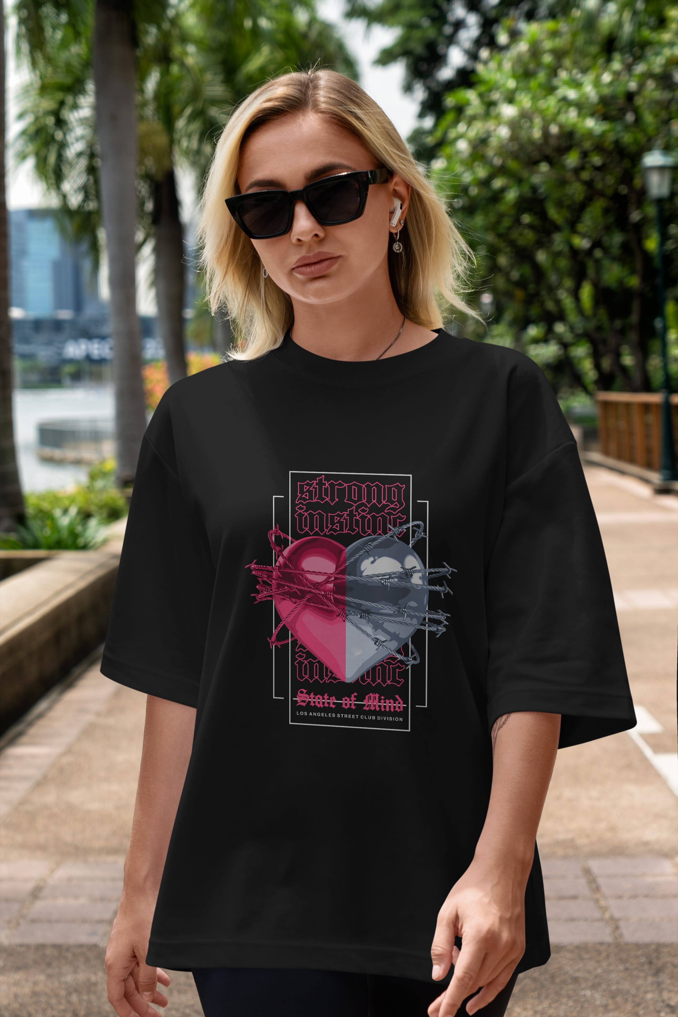 State of Mind Ön Baskılı Oversize t-shirt Erkek Kadın Unisex