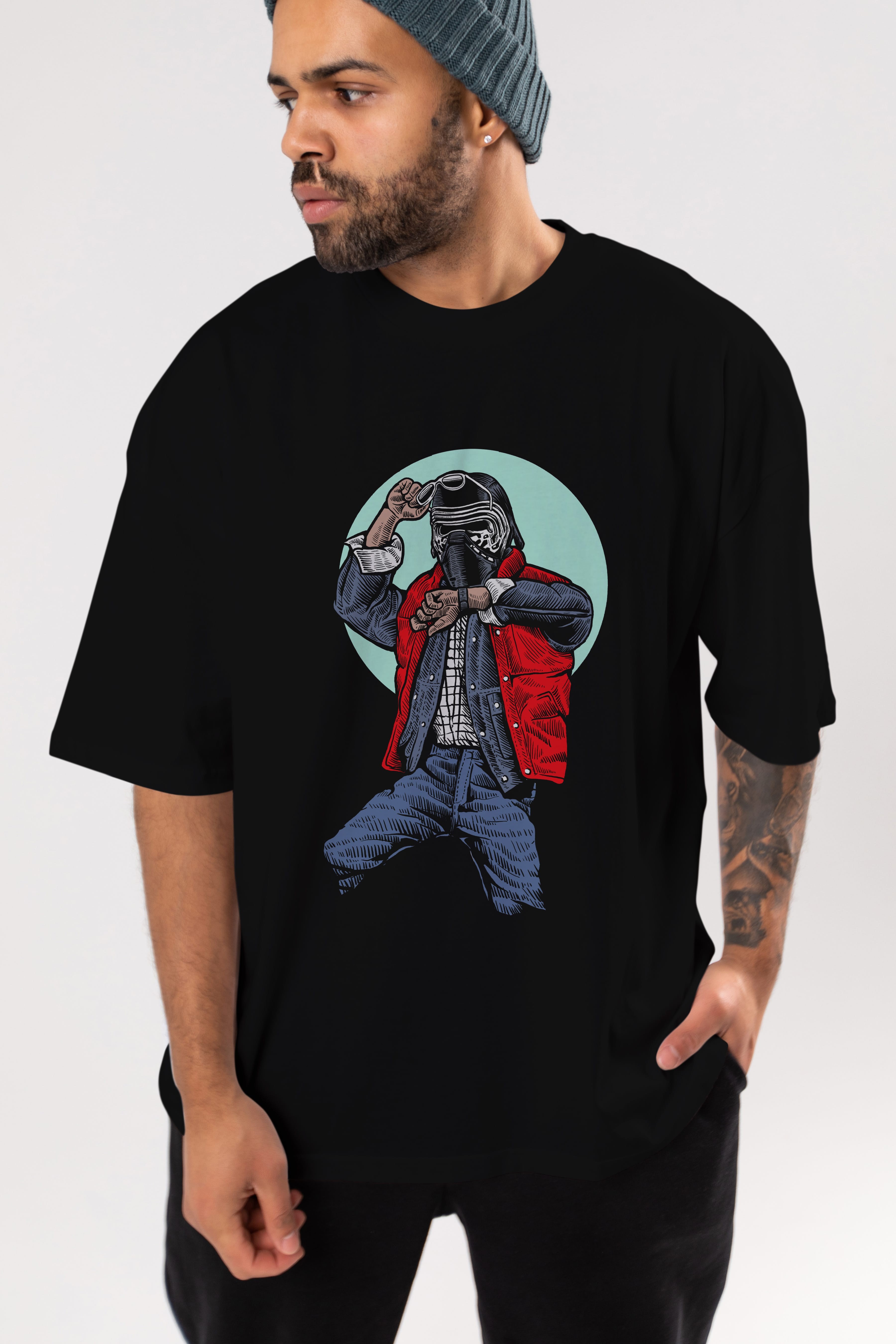 Kylo Mcfly Ön Baskılı Oversize t-shirt Erkek Kadın Unisex %100 Pamuk tişort