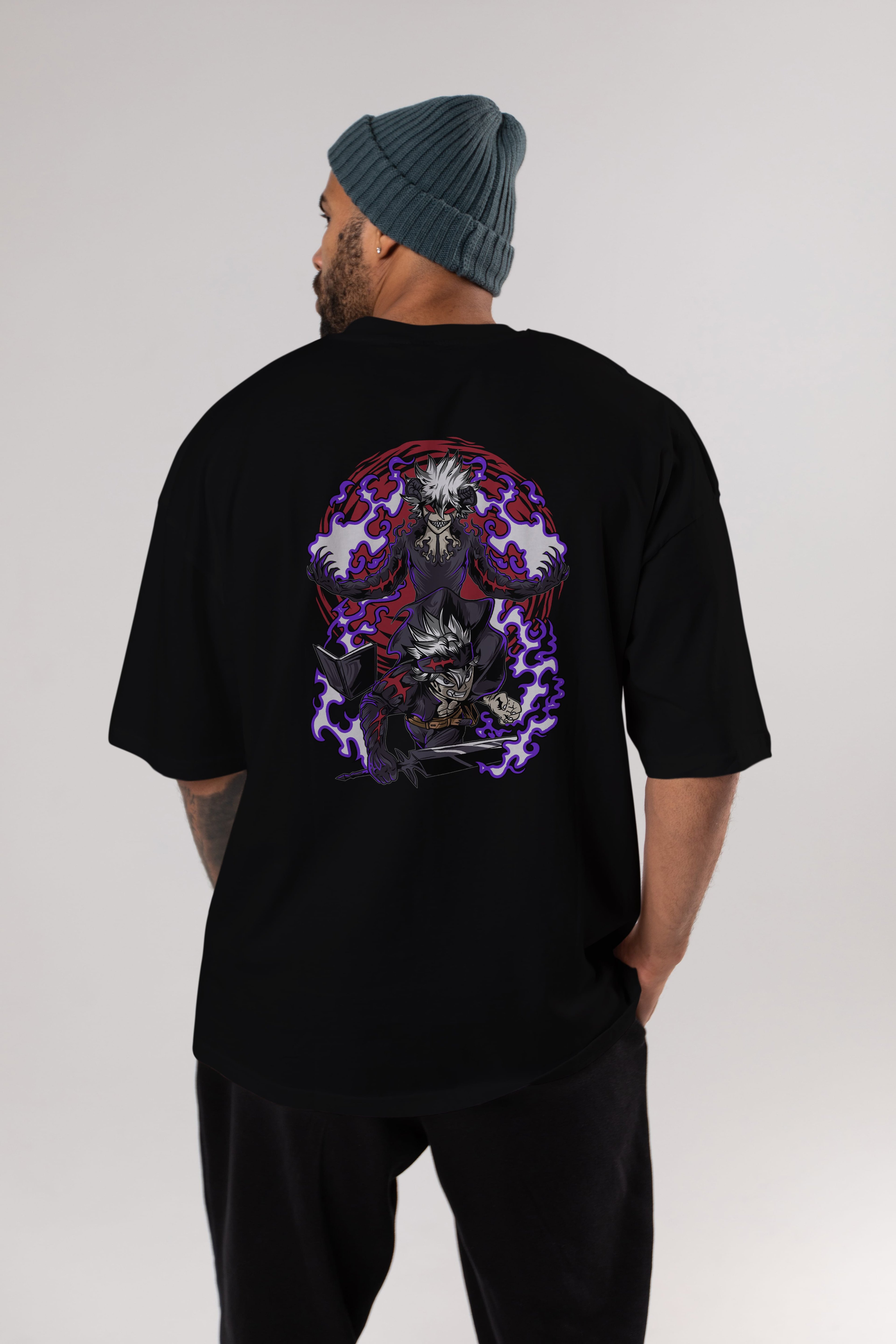 BLACK CLOVER DEVIL UNION Anime Arka Baskılı Oversize t-shirt Erkek Kadın Unisex