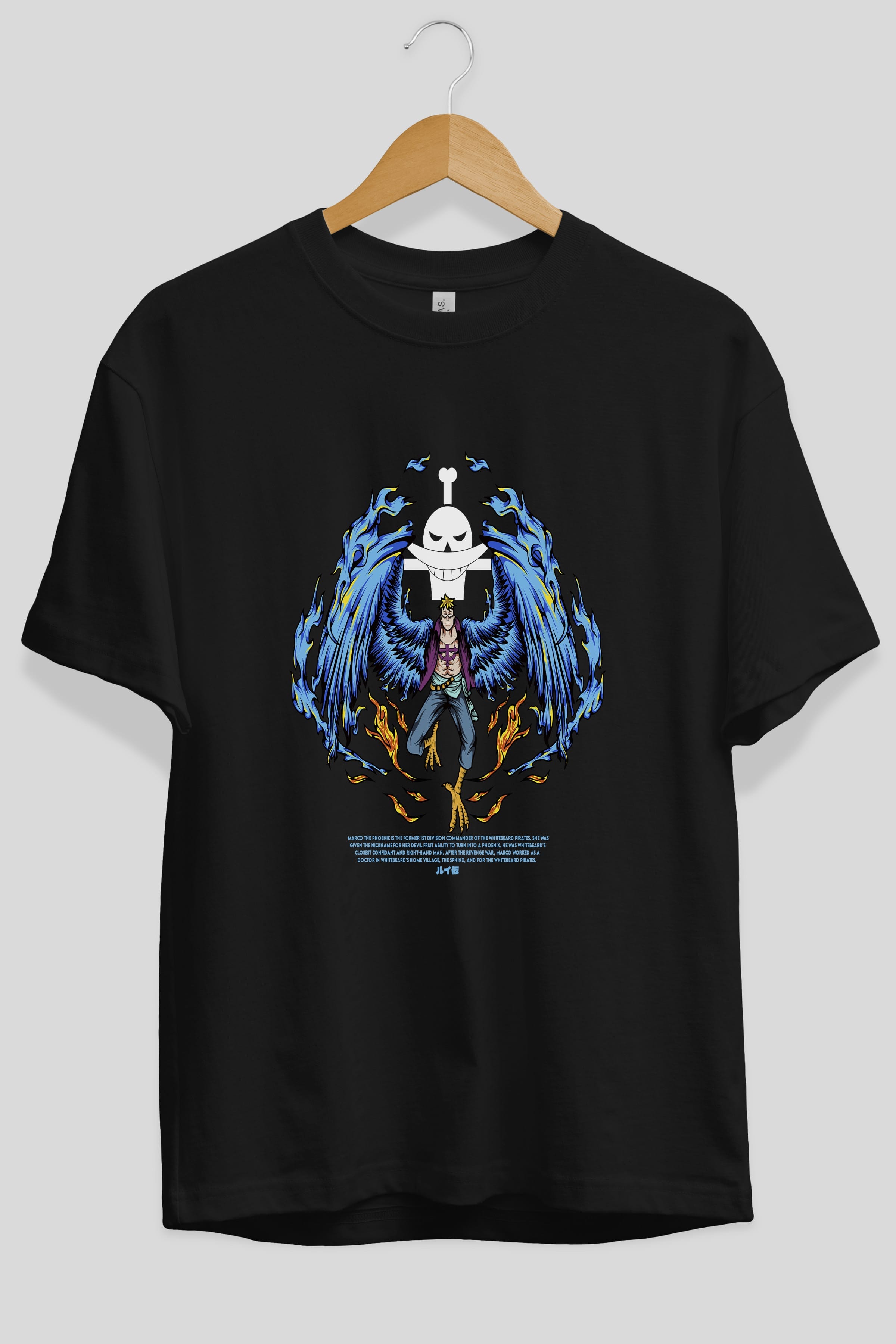 Marco Anime Ön Baskılı Oversize t-shirt %100 pamuk Erkek Kadın Unisex
