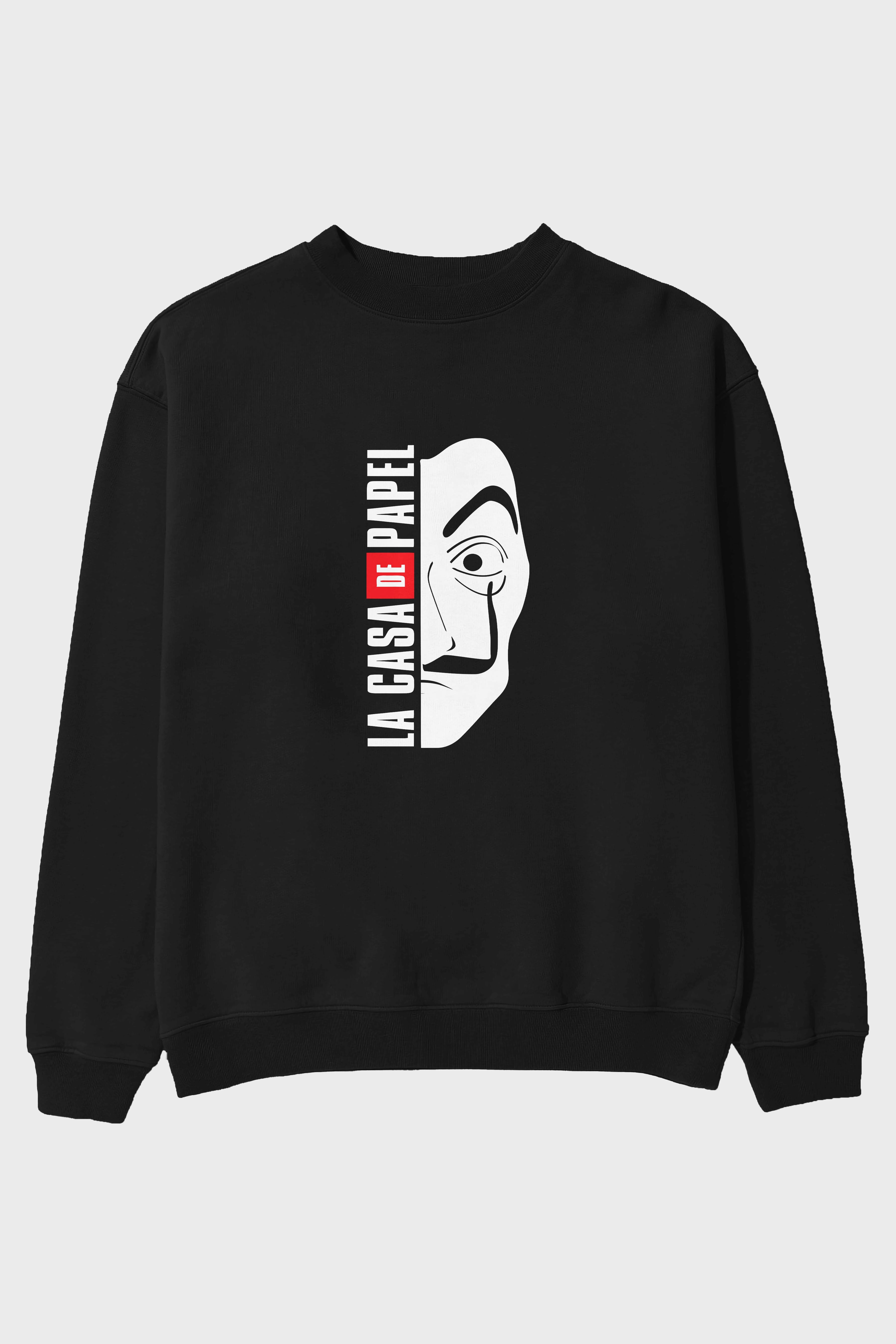 La Casa De Papel (3) Ön Baskılı Oversize Sweatshirt Erkek Kadın Unisex