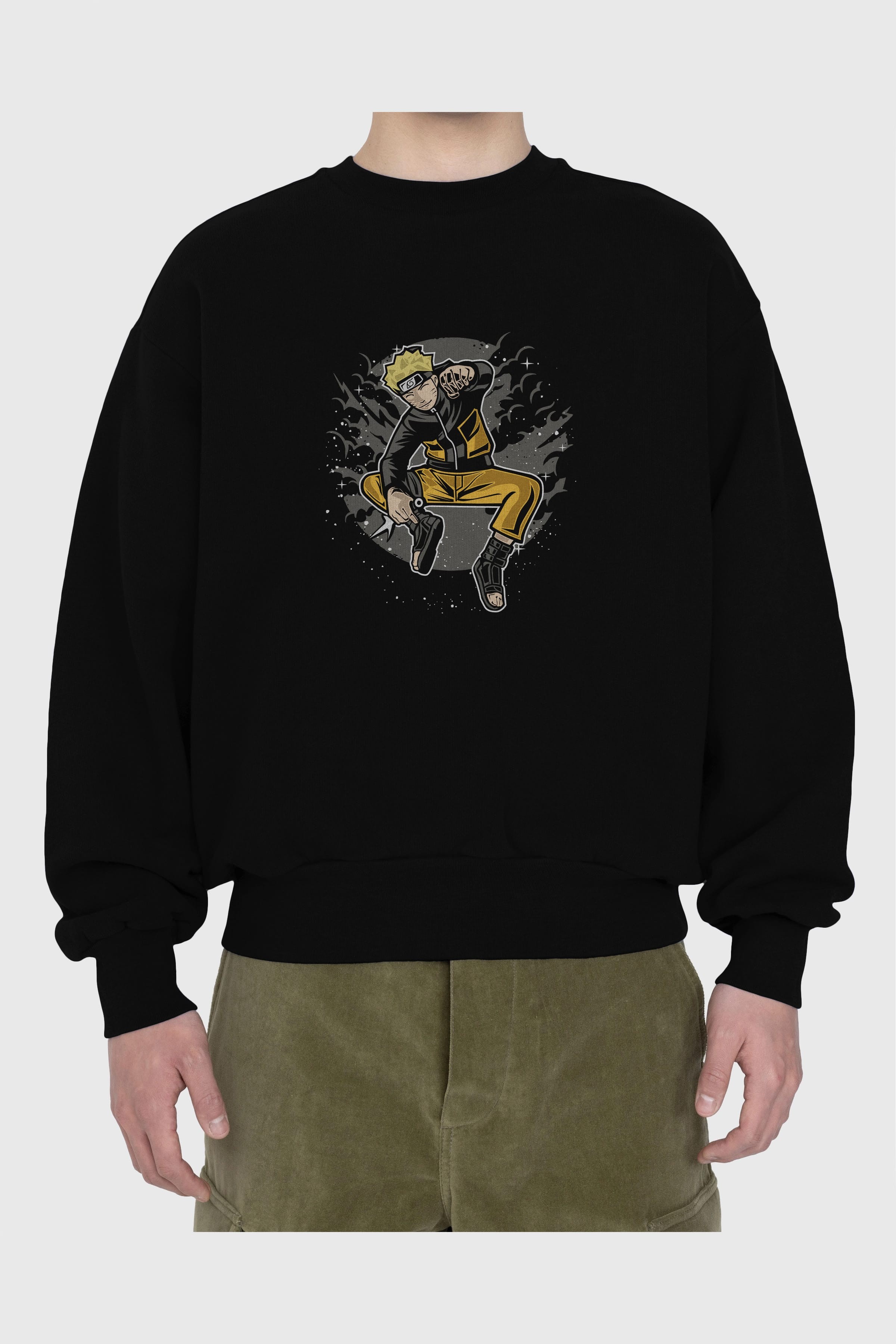 NARUTO Ön Baskılı Oversize Sweatshirt Erkek Kadın Unisex