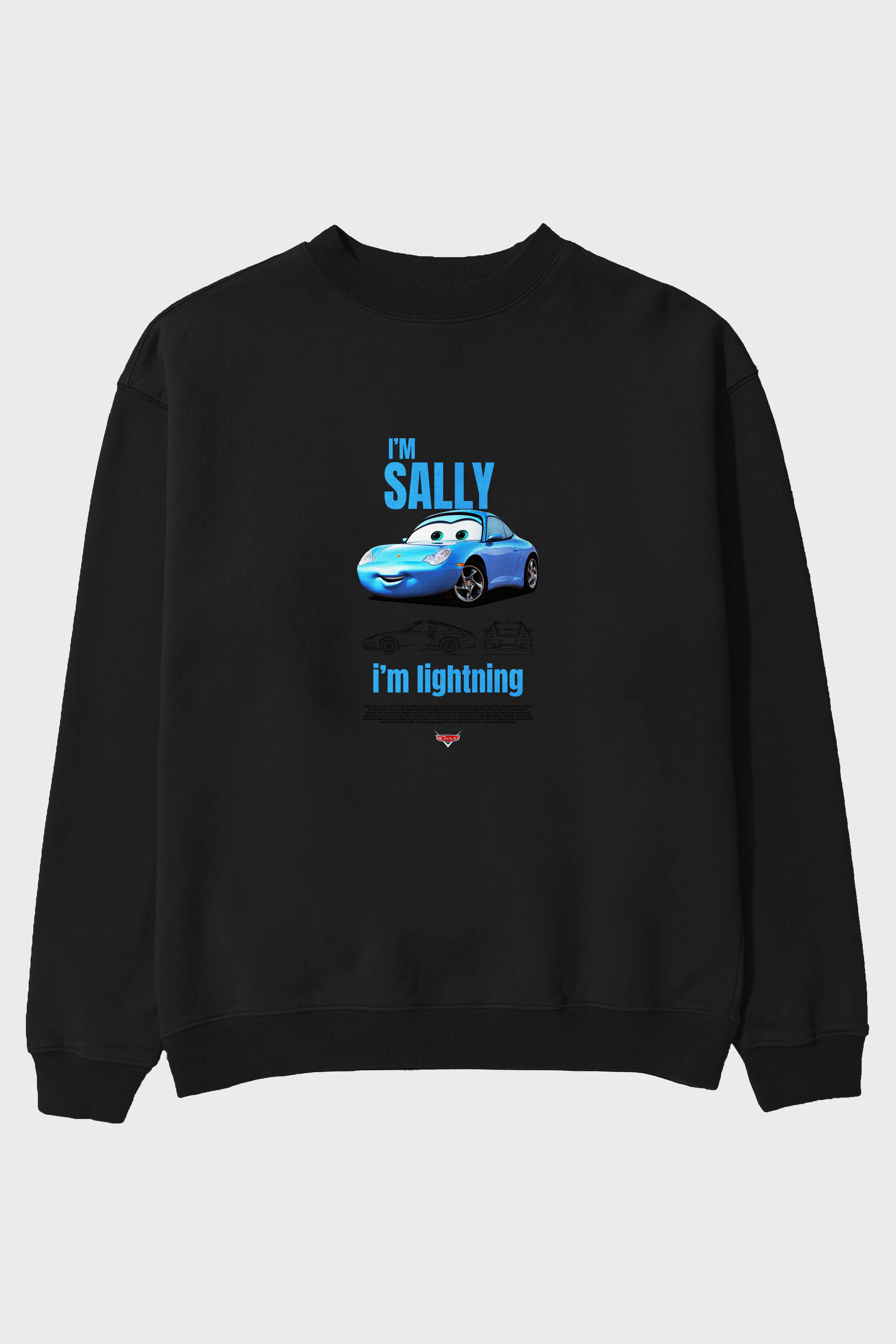 i am SALLY , i am lightning Ön Baskılı Anime Oversize Sweatshirt Erkek Kadın Unisex