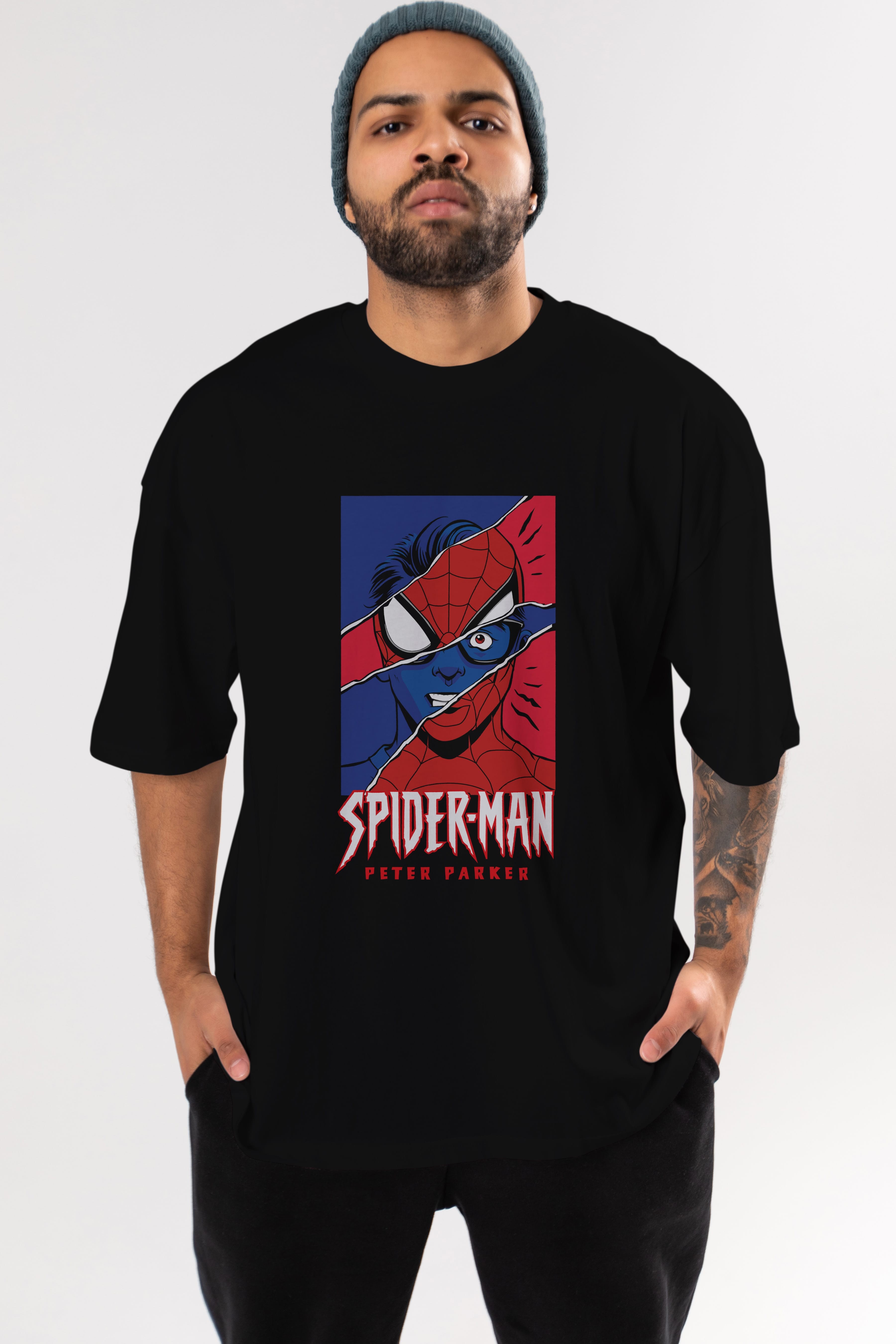 Spiderman (13) Ön Baskılı Oversize t-shirt Erkek Kadın Unisex %100 Pamuk Bisiklet Yaka tişort