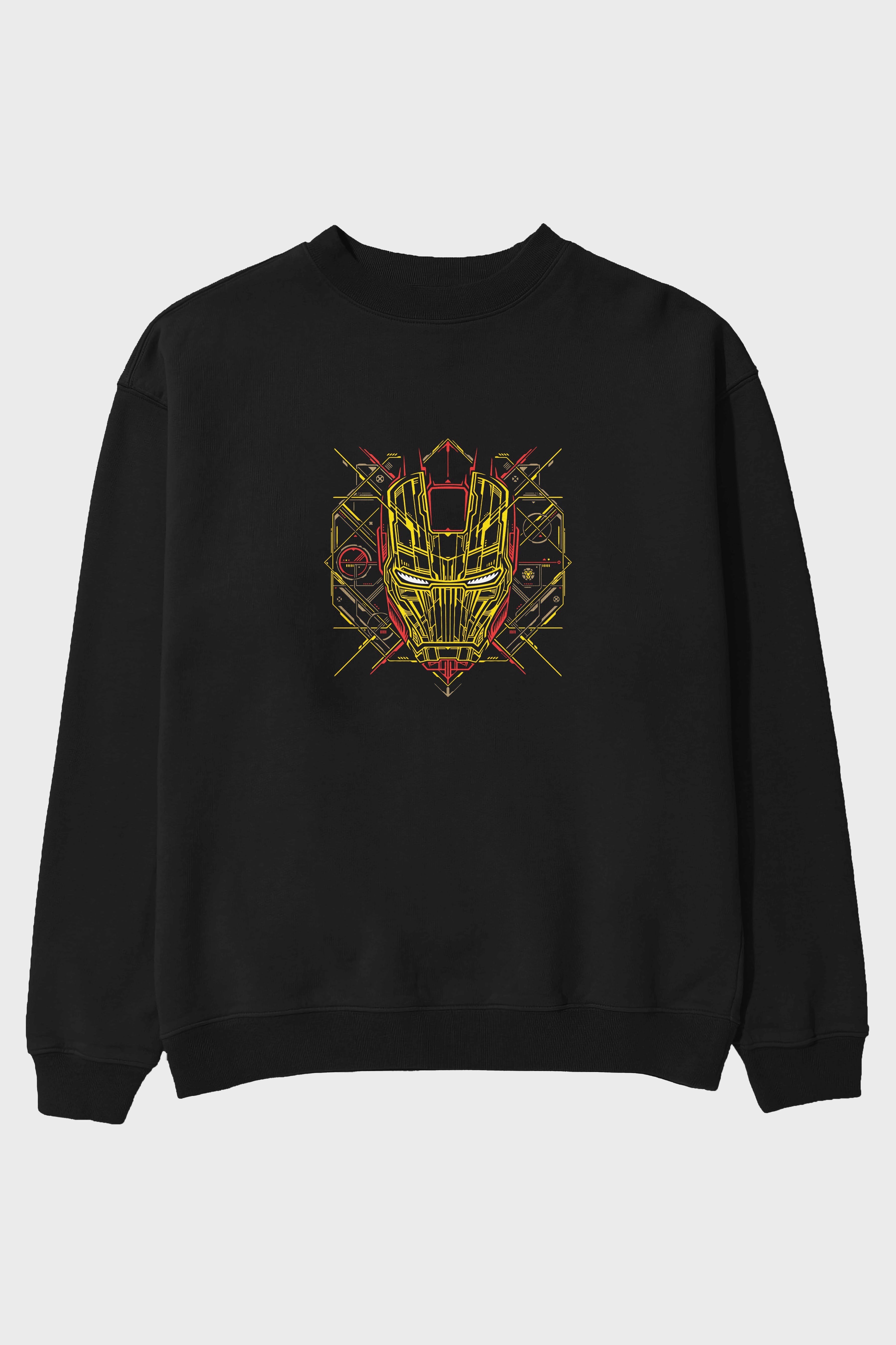 iron Man 1 Ön Baskılı Oversize Sweatshirt Erkek Kadın Unisex