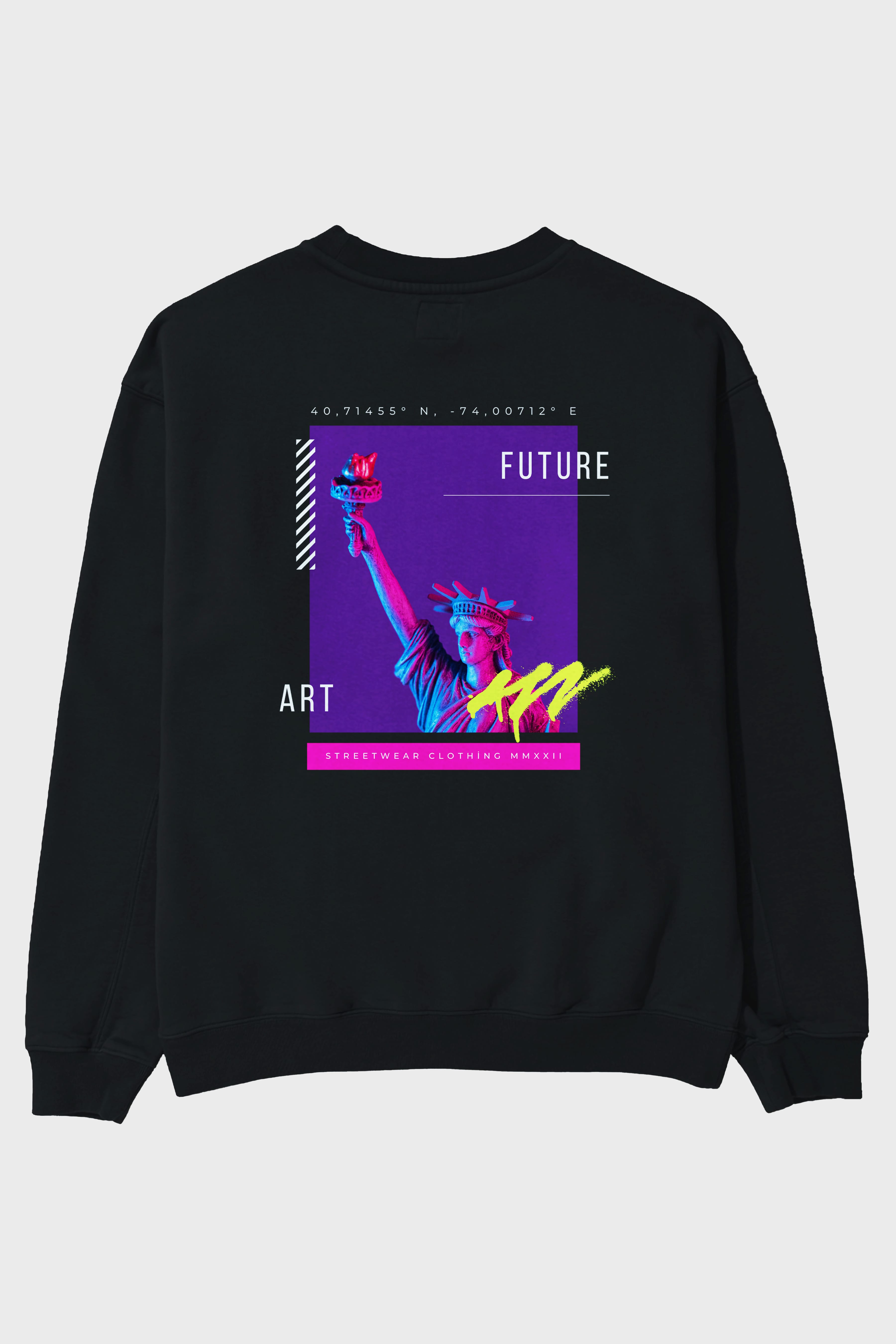 Future Streetwear Arka Baskılı Oversize Sweatshirt Erkek Kadın Unisex