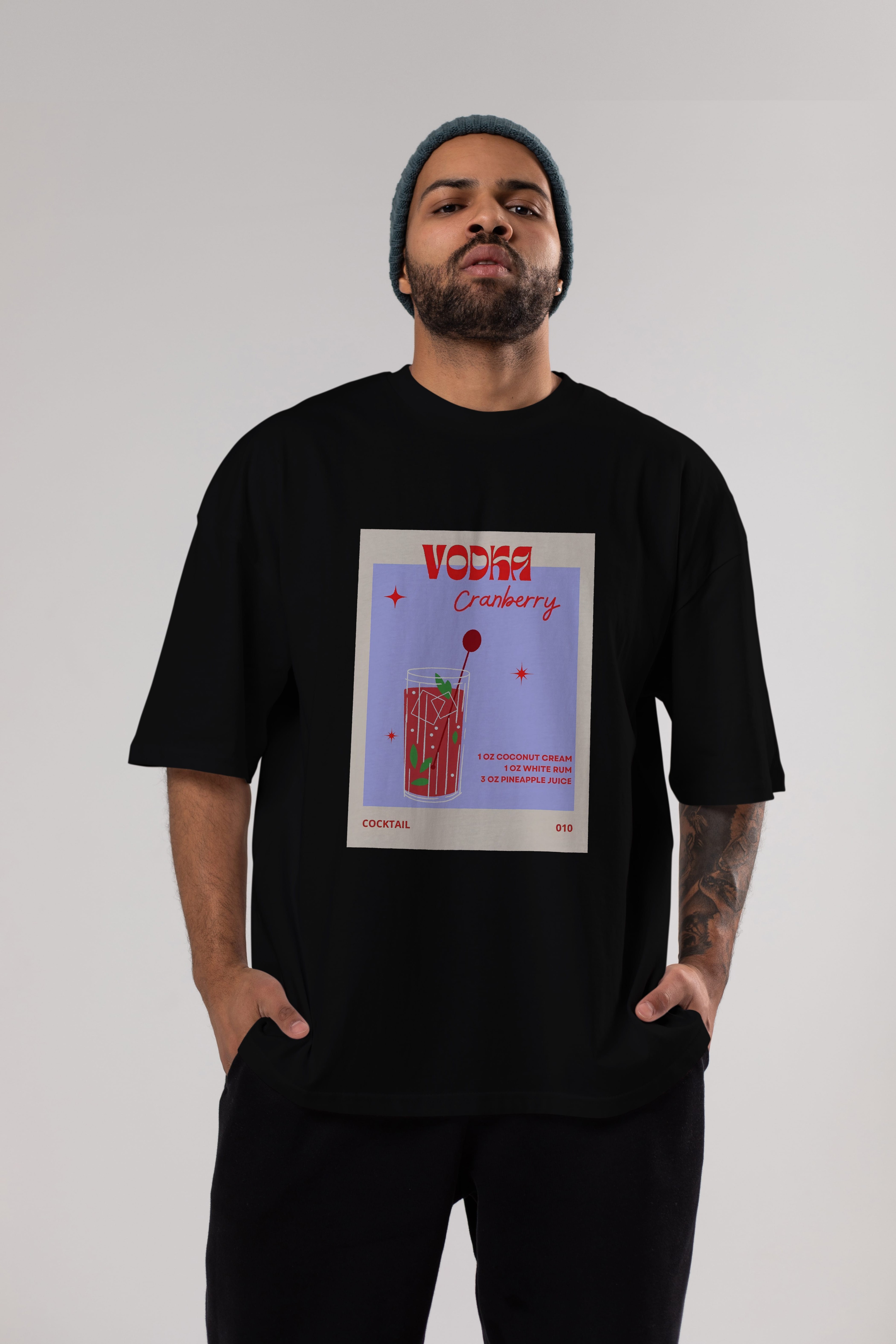 Vodka Cranberry Ön Baskılı Oversize t-shirt Erkek Kadın Unisex %100 Pamuk Bisiklet Yaka tişort