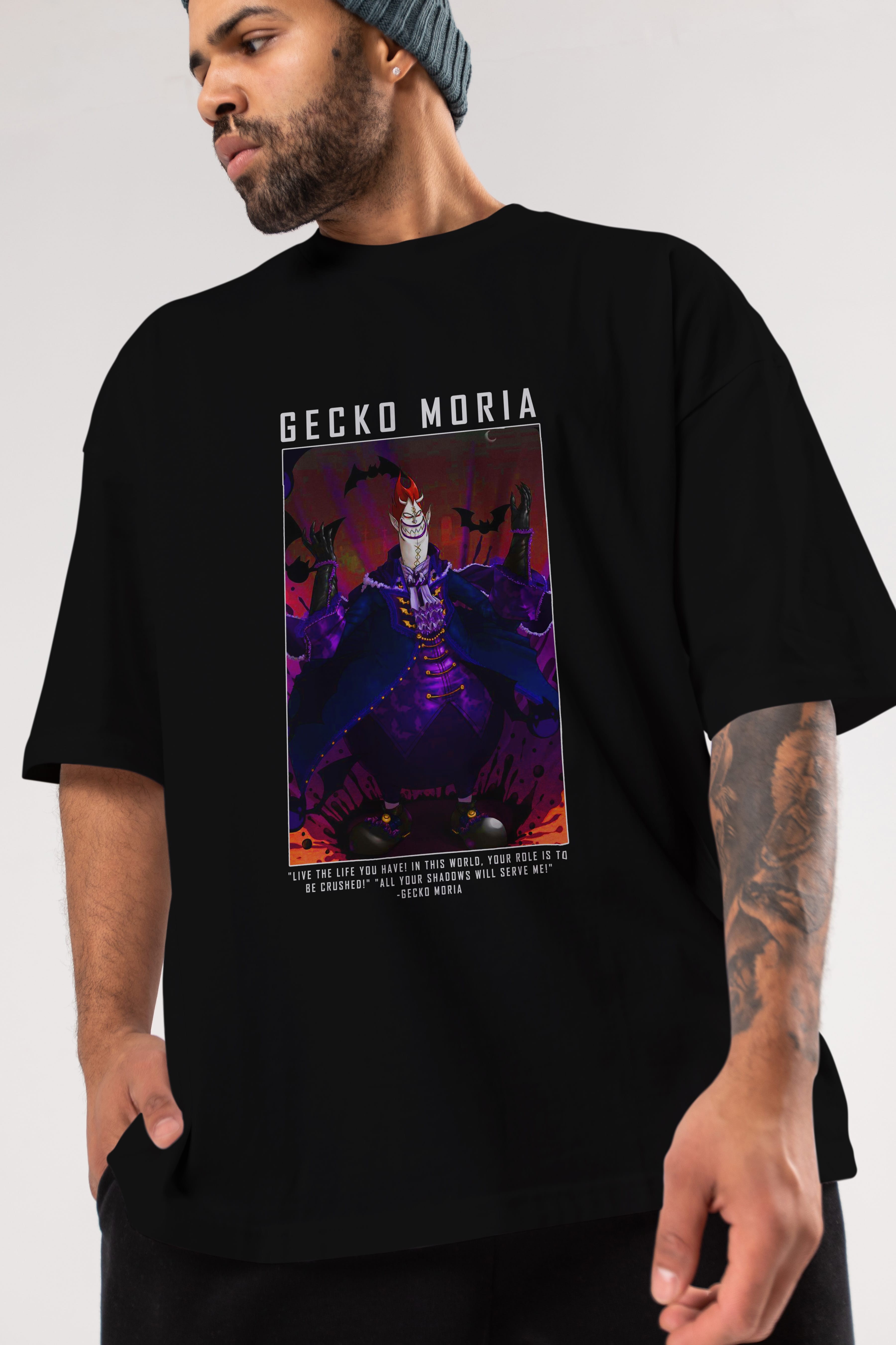 Gecko Moria Anime Ön Baskılı Oversize t-shirt Erkek Kadın Unisex