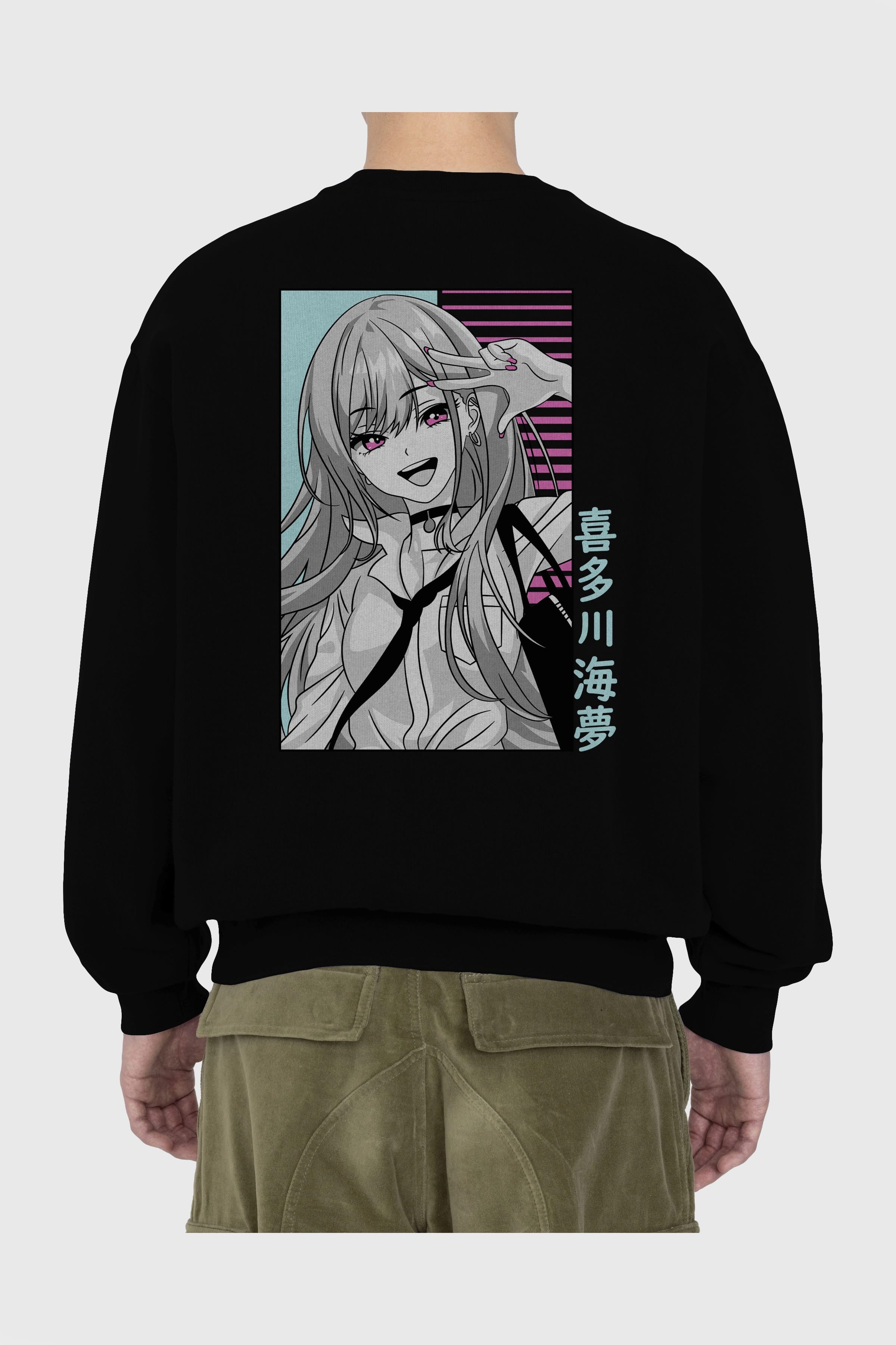 Marin Kitagawa 1 Anime Arka Baskılı Oversize Sweatshirt Erkek Kadın Unisex