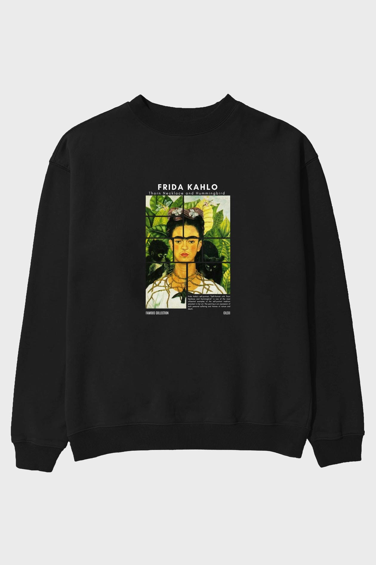 Frida Kahlo ön Baskılı Oversize Sweatshirt Erkek Kadın Unisex