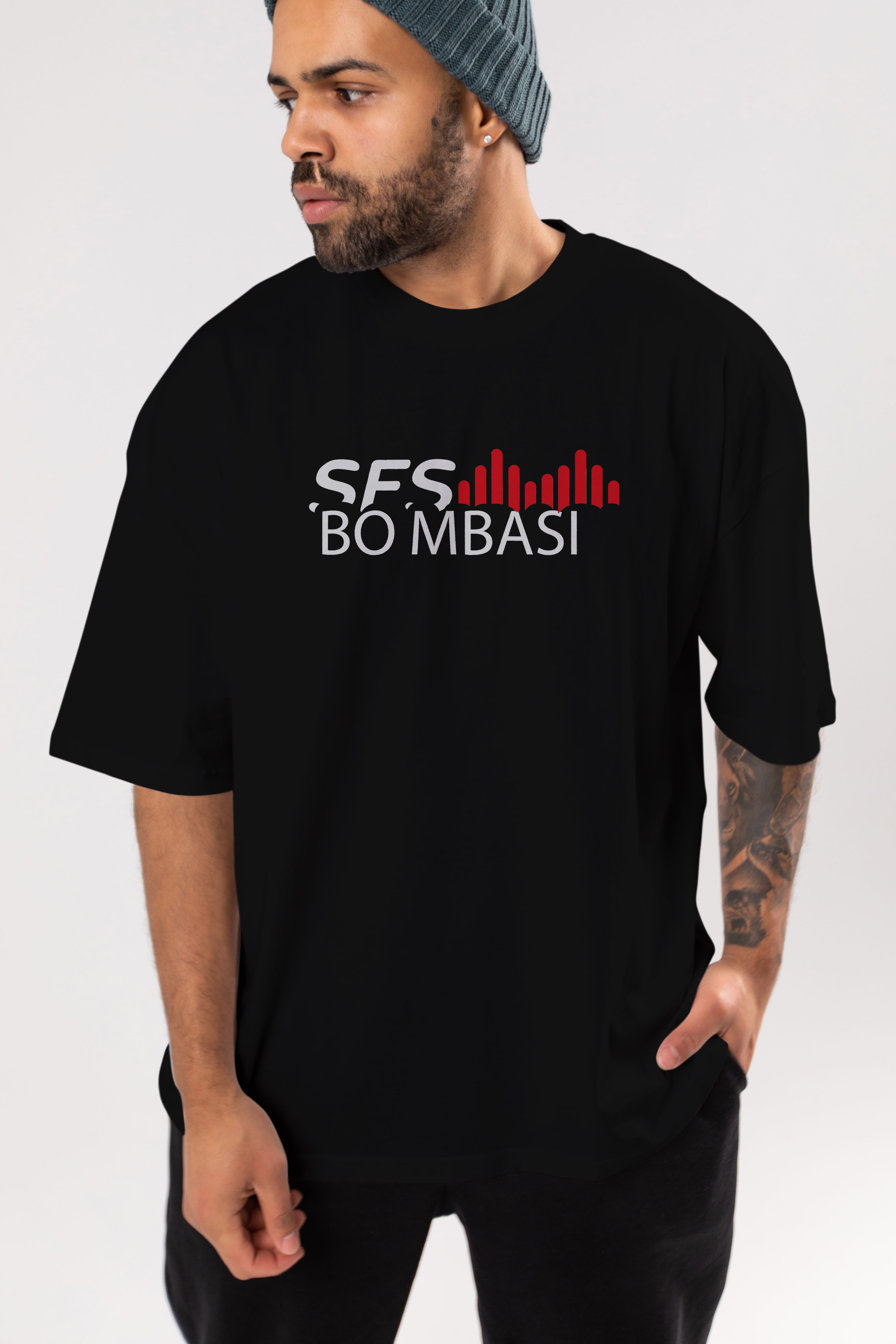Ses Bombası Ön Baskılı Oversize t-shirt %100 pamuk Erkek Kadın Unisex