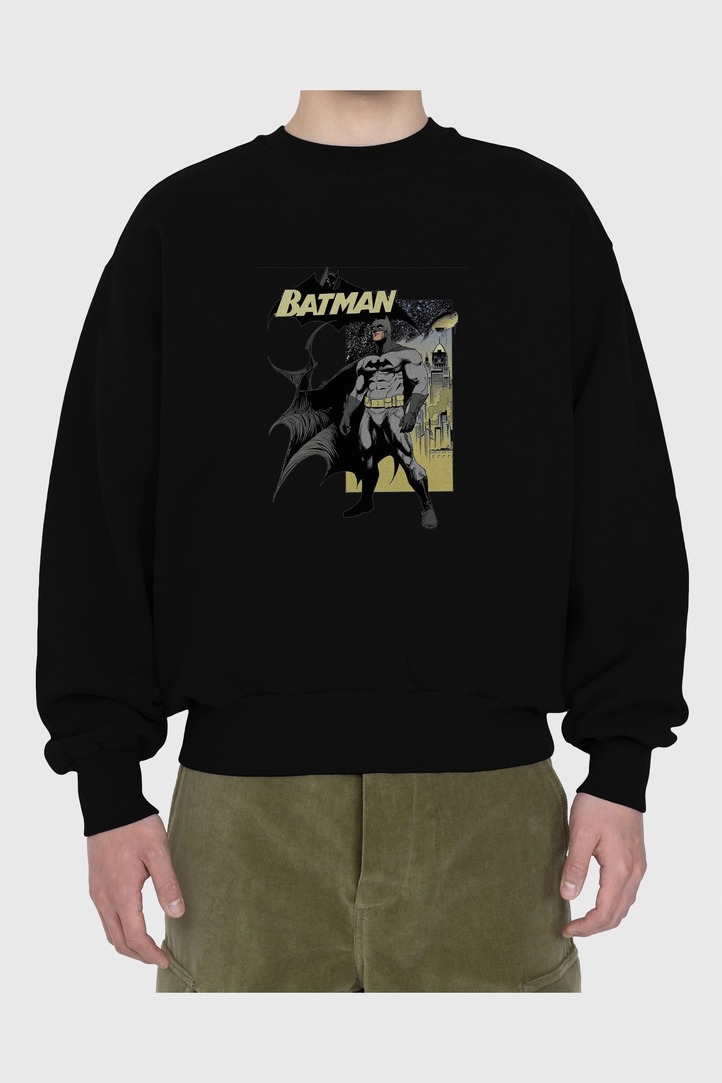 Batman 1 Ön Baskılı Oversize Sweatshirt Erkek Kadın Unisex