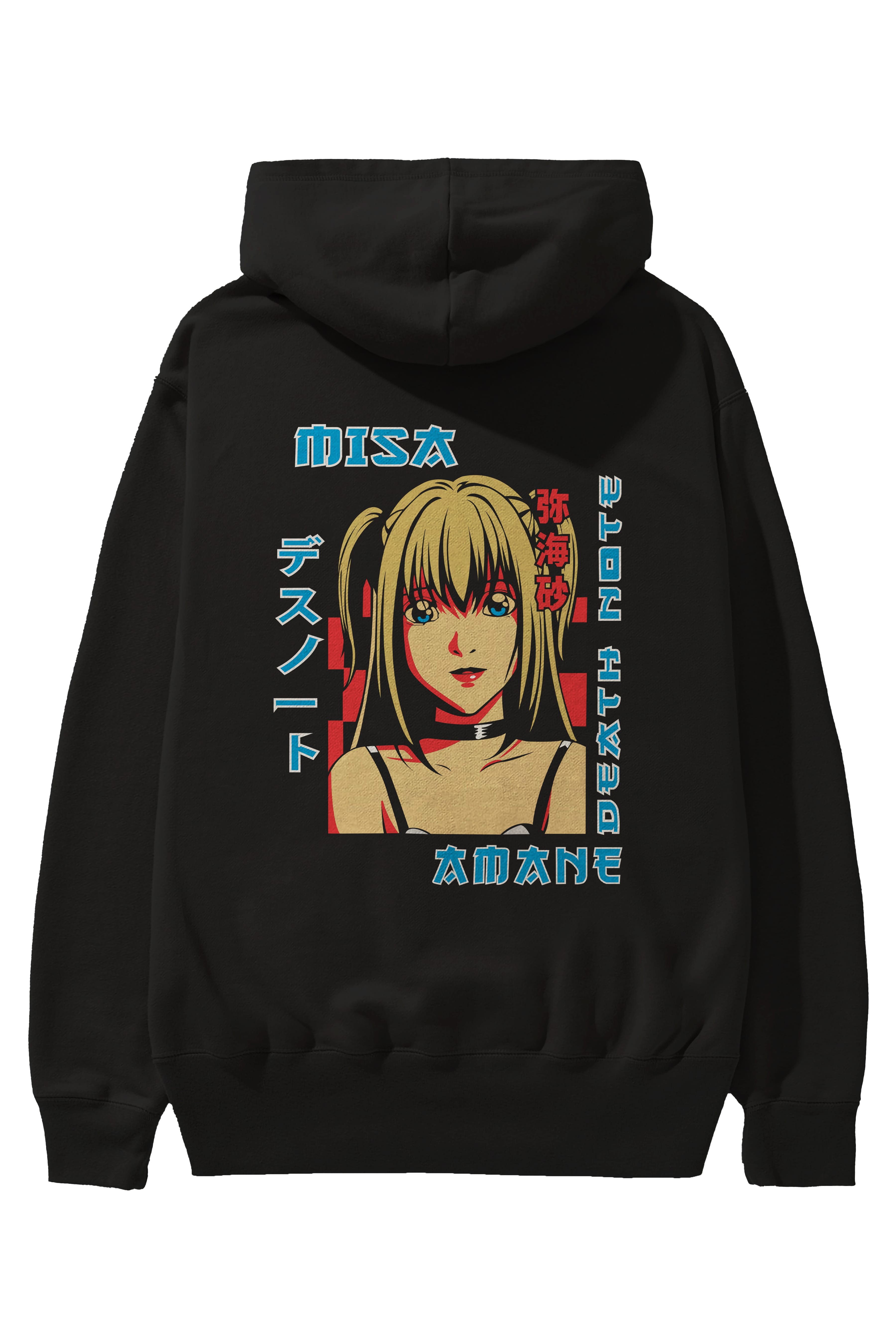 MISA-DEATH NOTE Anime Arka Baskılı Hoodie Oversize Kapüşonlu Sweatshirt Erkek Kadın Unisex