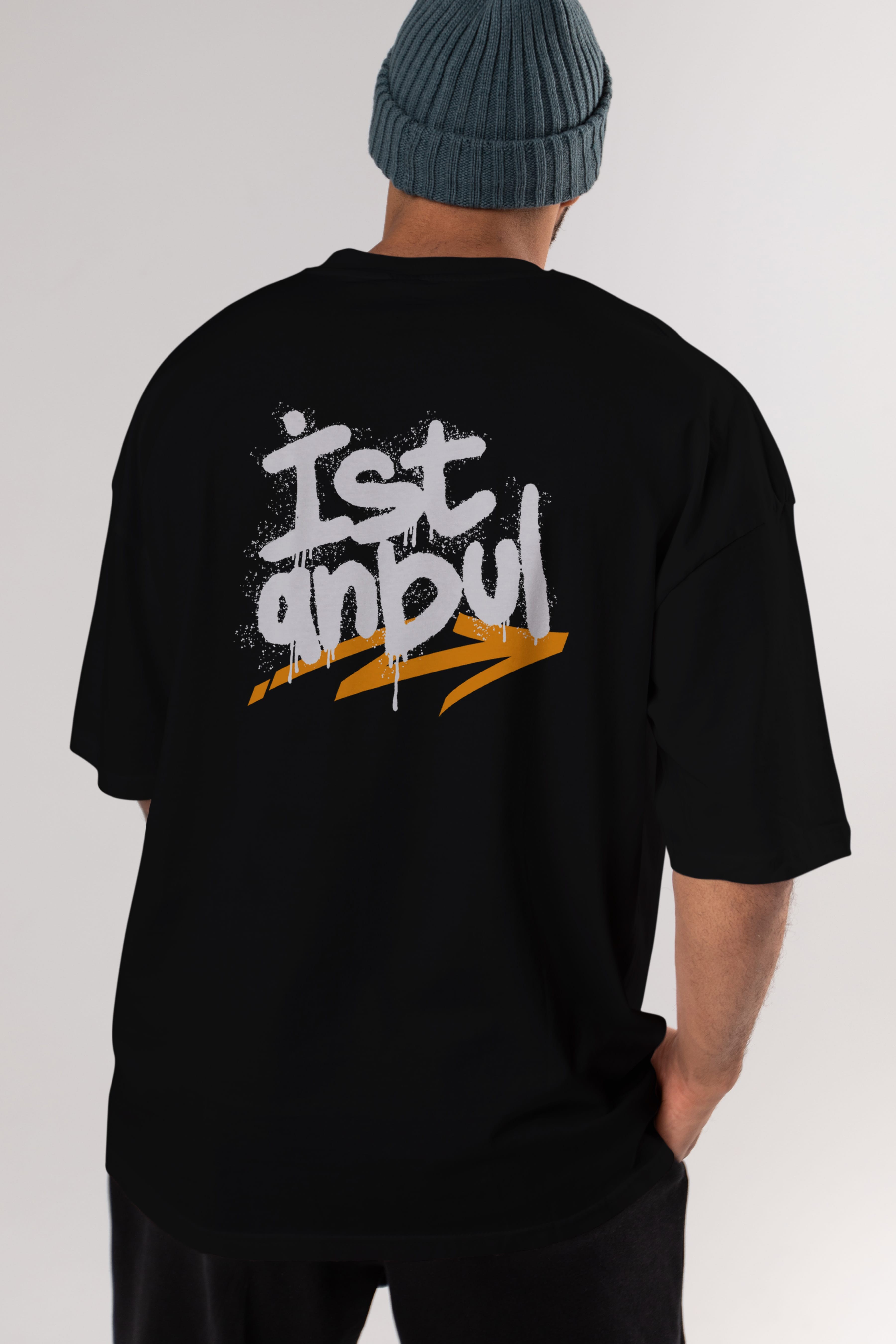 istanbul Yazılı Arka Baskılı Oversize t-shirt Erkek Kadın Unisex
