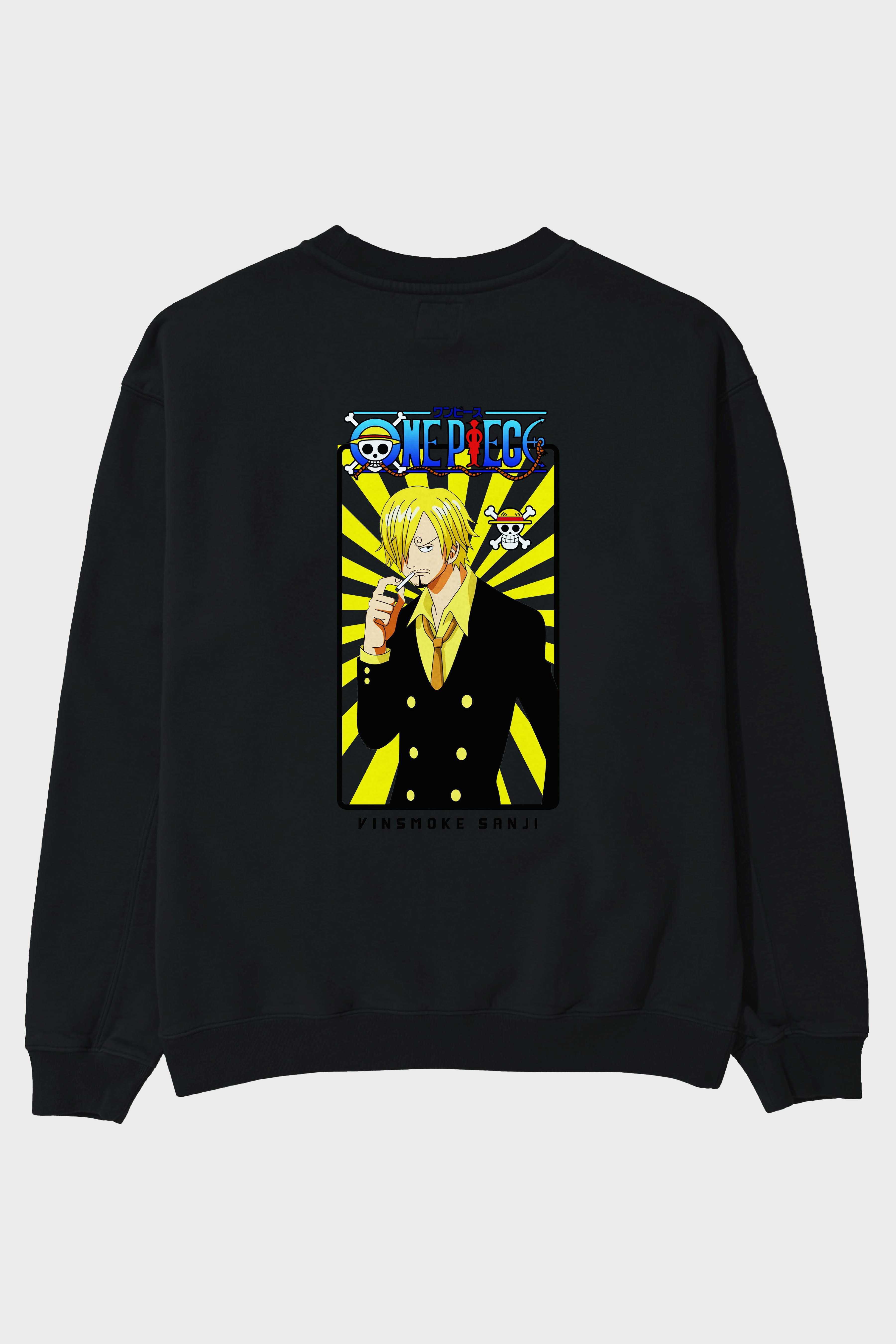 Sanji 4 Arka Baskılı Anime Oversize Sweatshirt Erkek Kadın Unisex