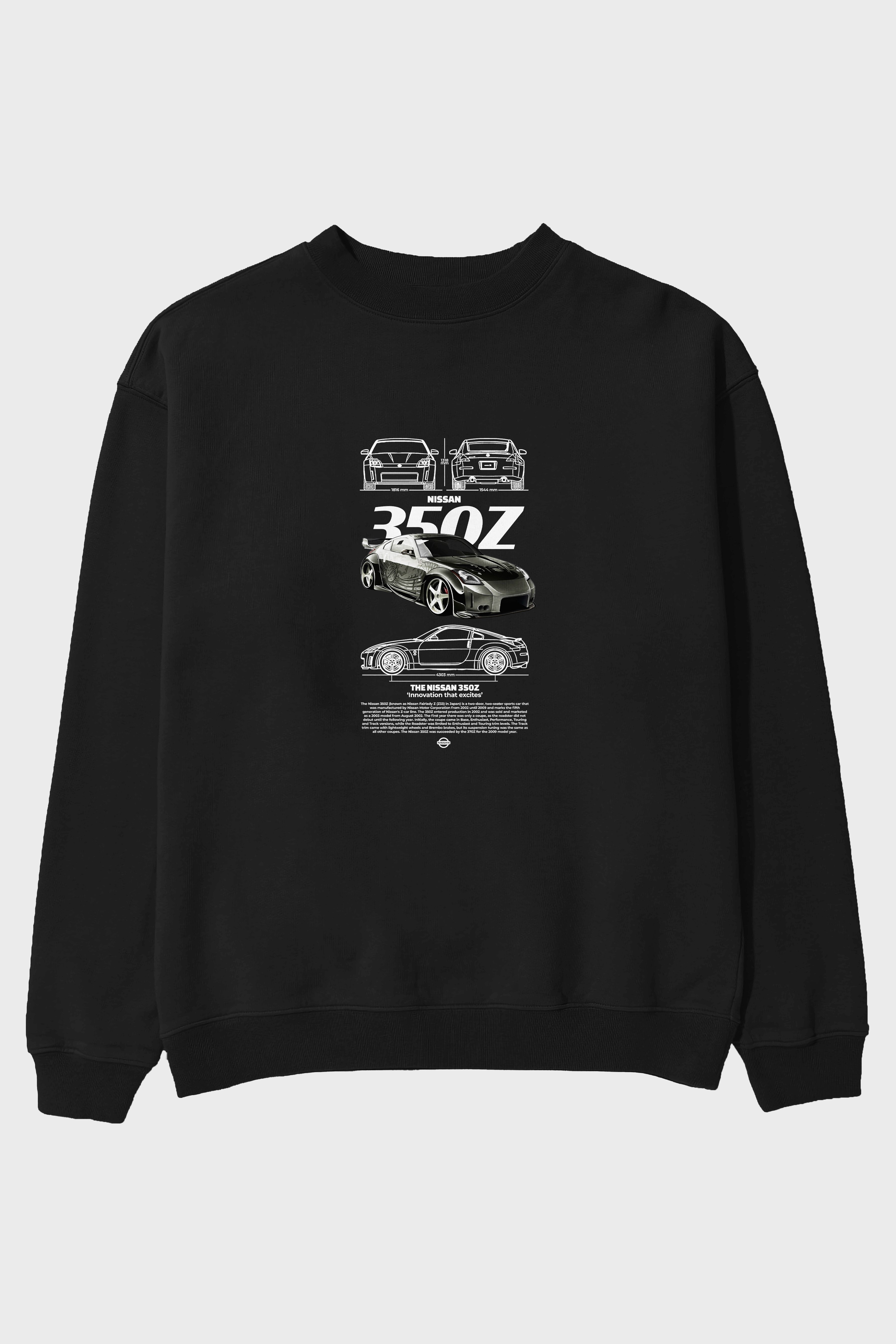 NISSAN 350Z 5 Ön Baskılı Anime Oversize Sweatshirt Erkek Kadın Unisex