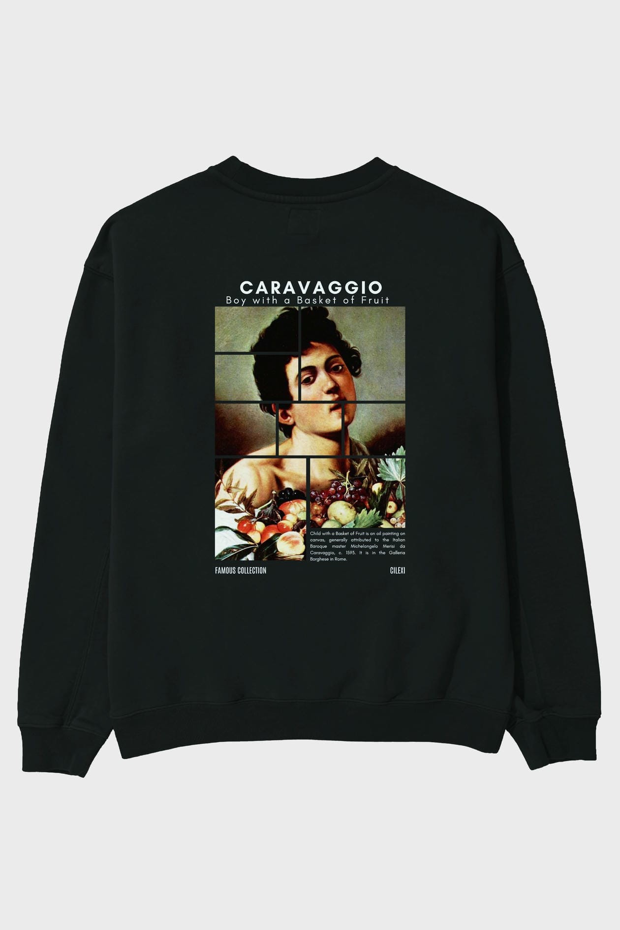 Caravaggio Boy Arka Baskılı Oversize Sweatshirt Erkek Kadın Unisex