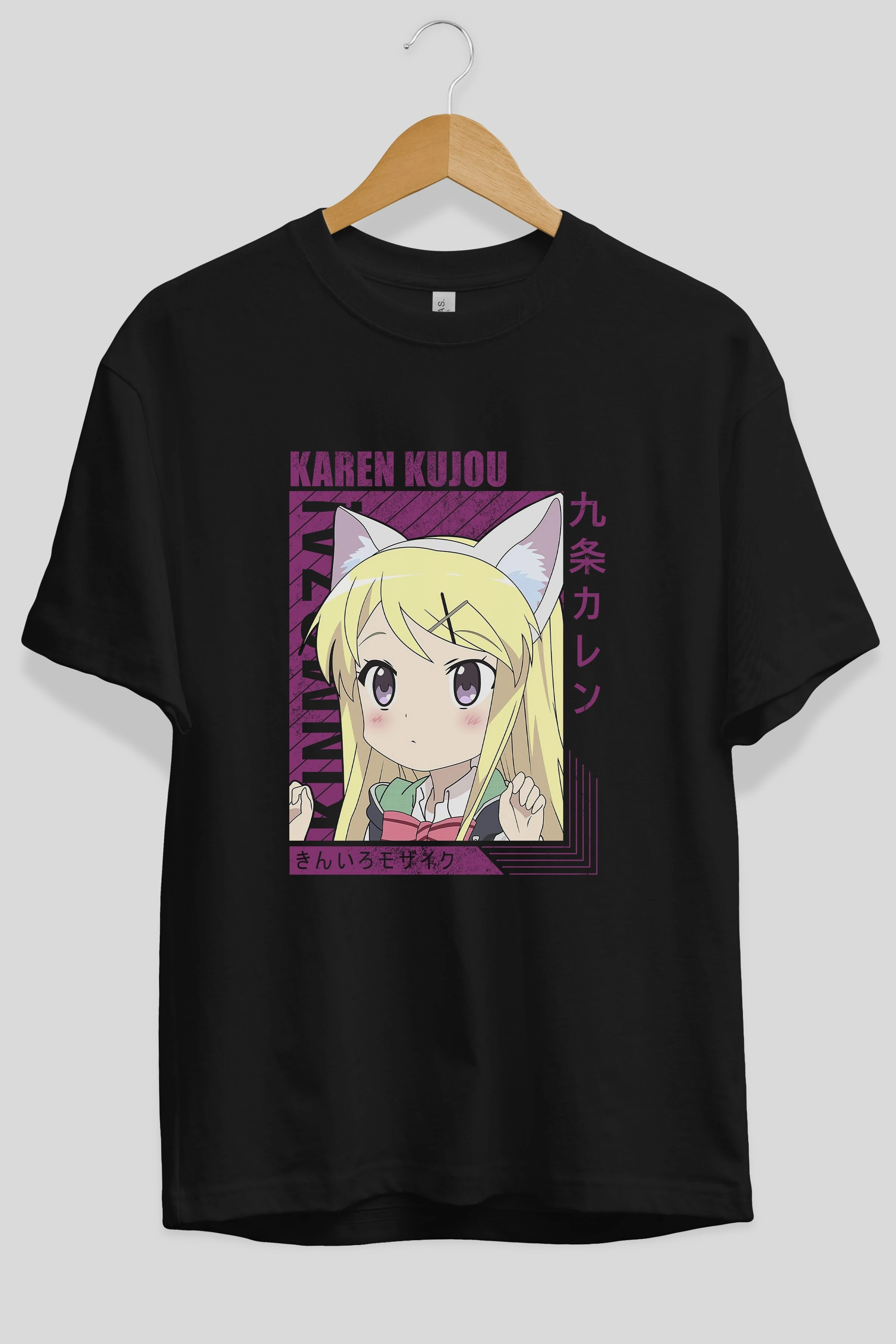 Karen Kujou 4 Anime Ön Baskılı Oversize t-shirt %100 pamuk Erkek Kadın Unisex