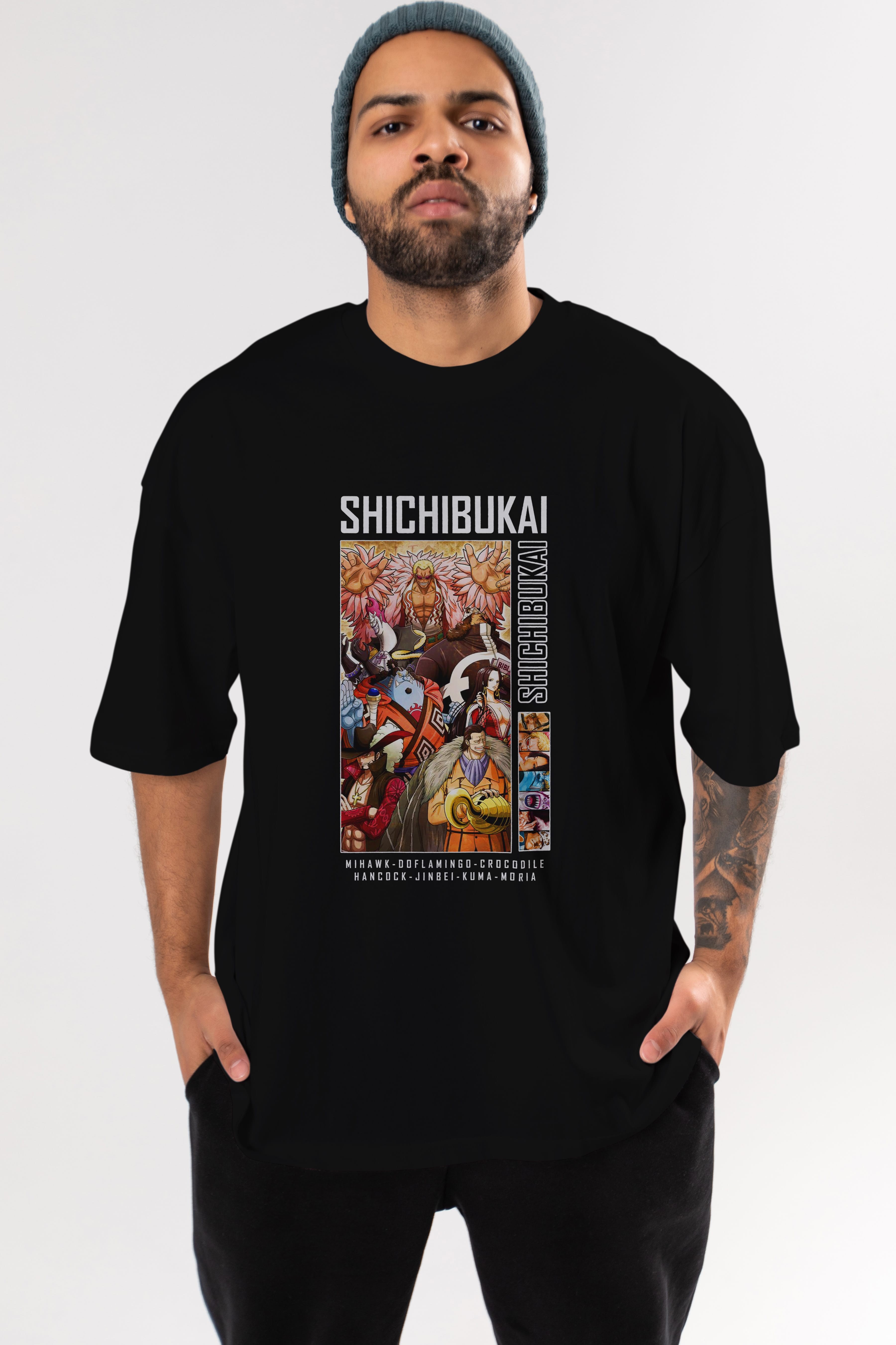 Shichibukai Anime Ön Baskılı Oversize t-shirt Erkek Kadın Unisex